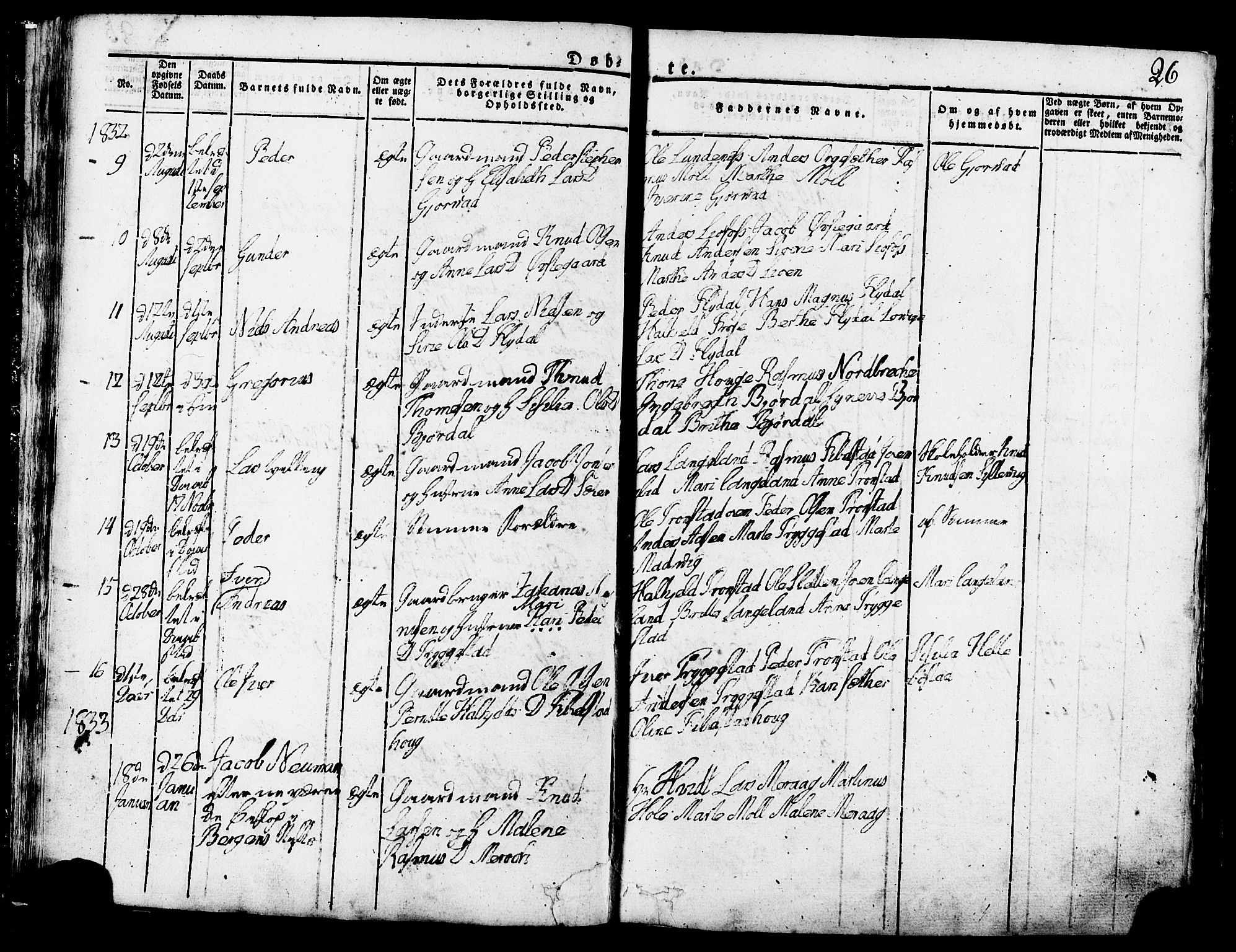 Ministerialprotokoller, klokkerbøker og fødselsregistre - Møre og Romsdal, SAT/A-1454/517/L0221: Parish register (official) no. 517A01, 1827-1858, p. 26