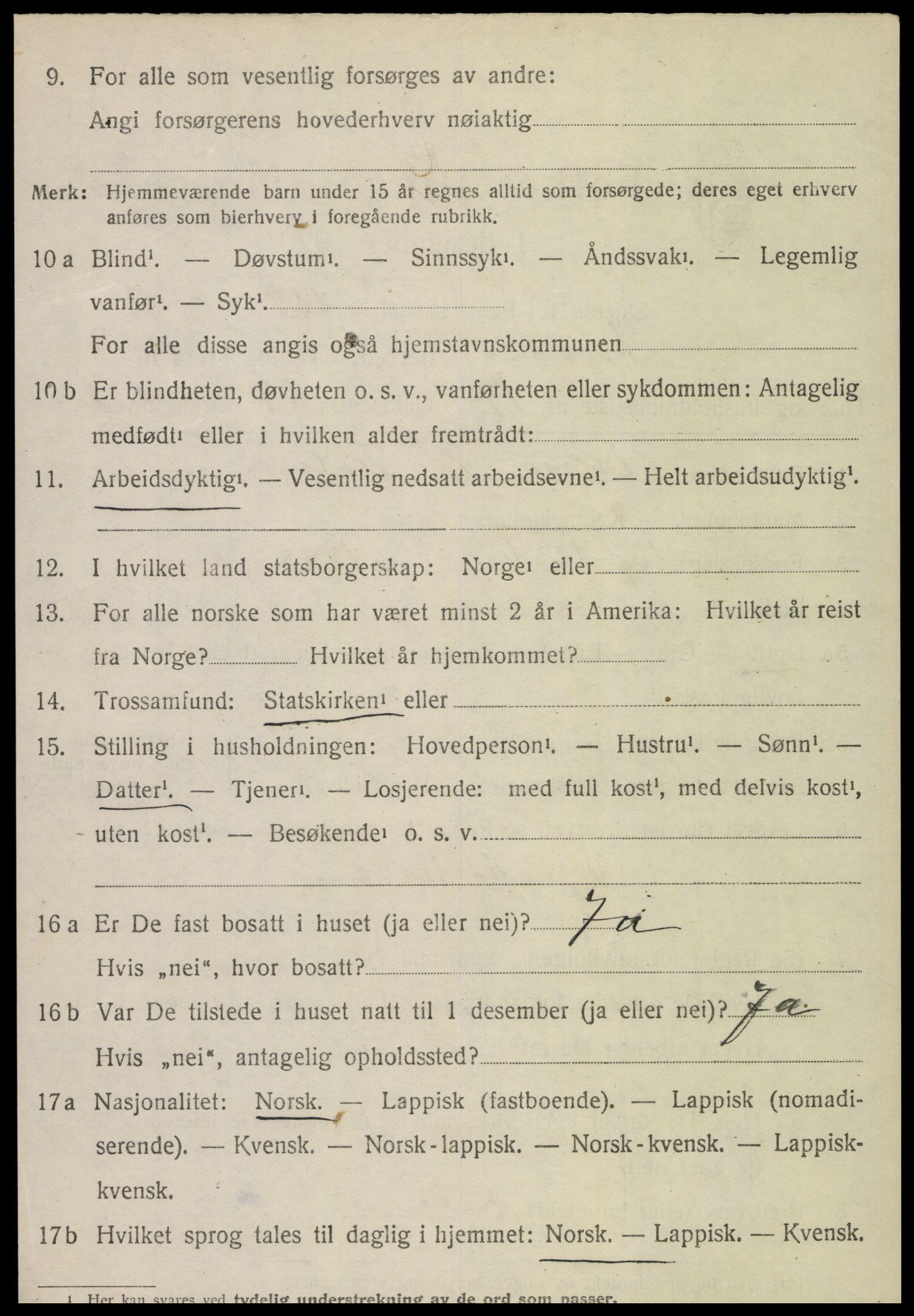 SAT, 1920 census for Snåsa, 1920, p. 3385