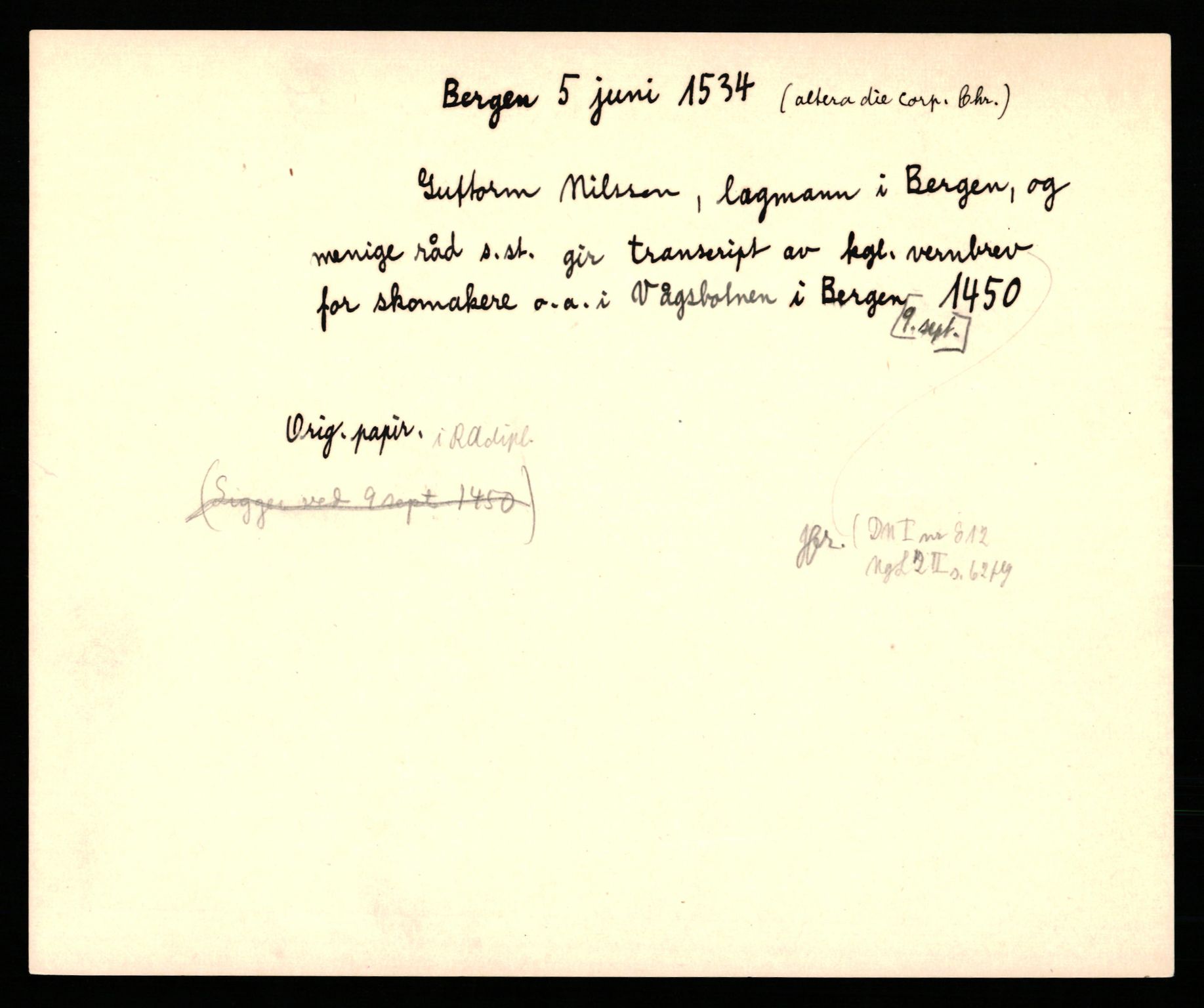 Riksarkivets diplomsamling, AV/RA-EA-5965/F35/F35b/L0001: Riksarkivets diplomer, seddelregister, 1307-1566, p. 213