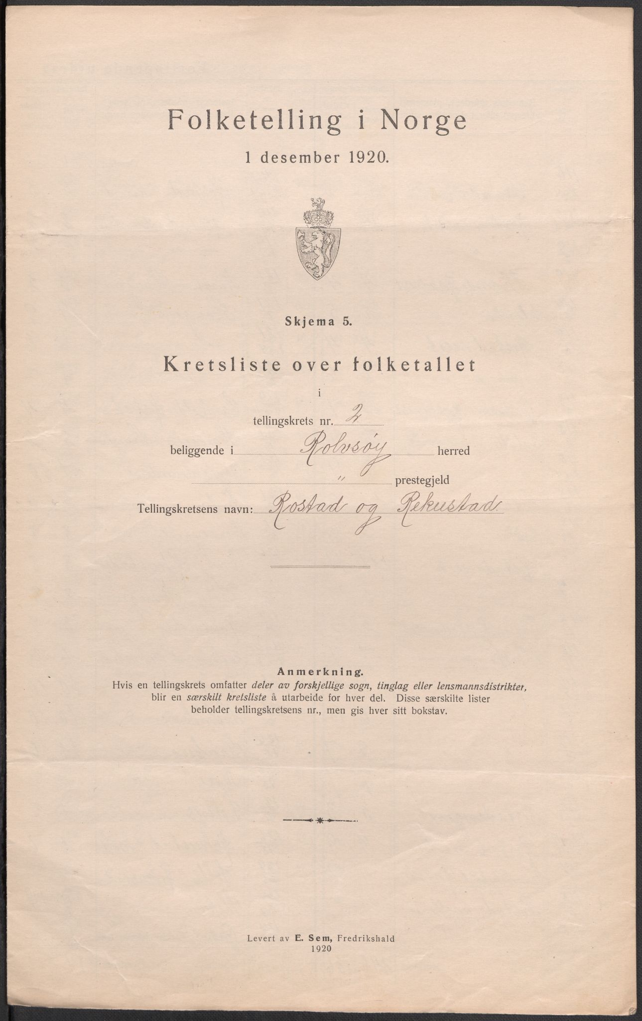 SAO, 1920 census for Rolvsøy, 1920, p. 10