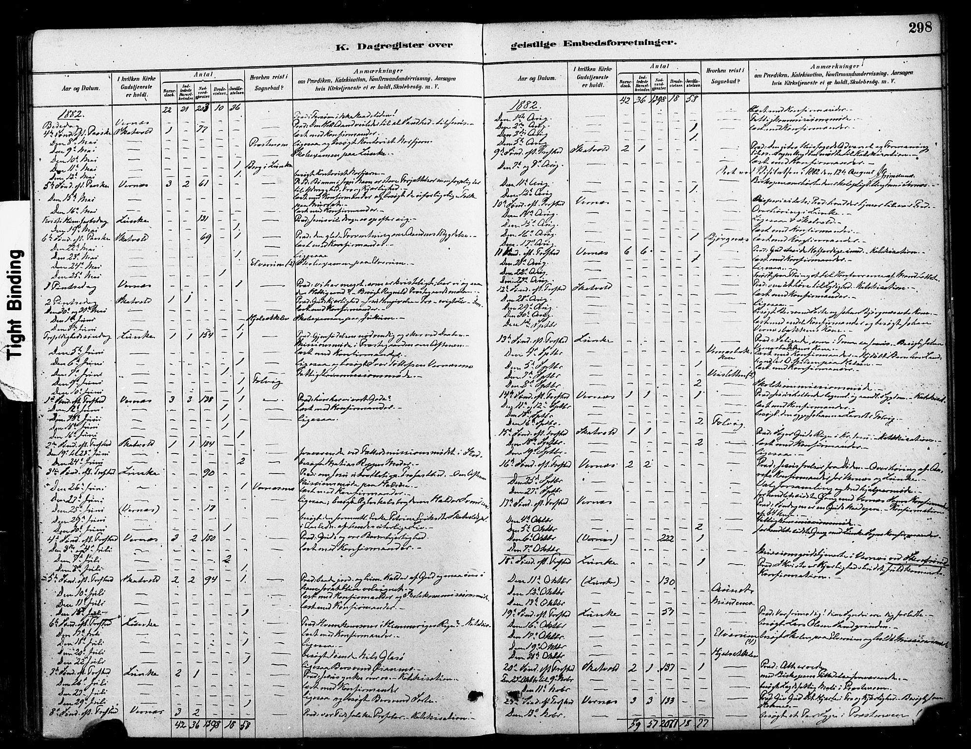 Ministerialprotokoller, klokkerbøker og fødselsregistre - Nord-Trøndelag, SAT/A-1458/709/L0077: Parish register (official) no. 709A17, 1880-1895, p. 298