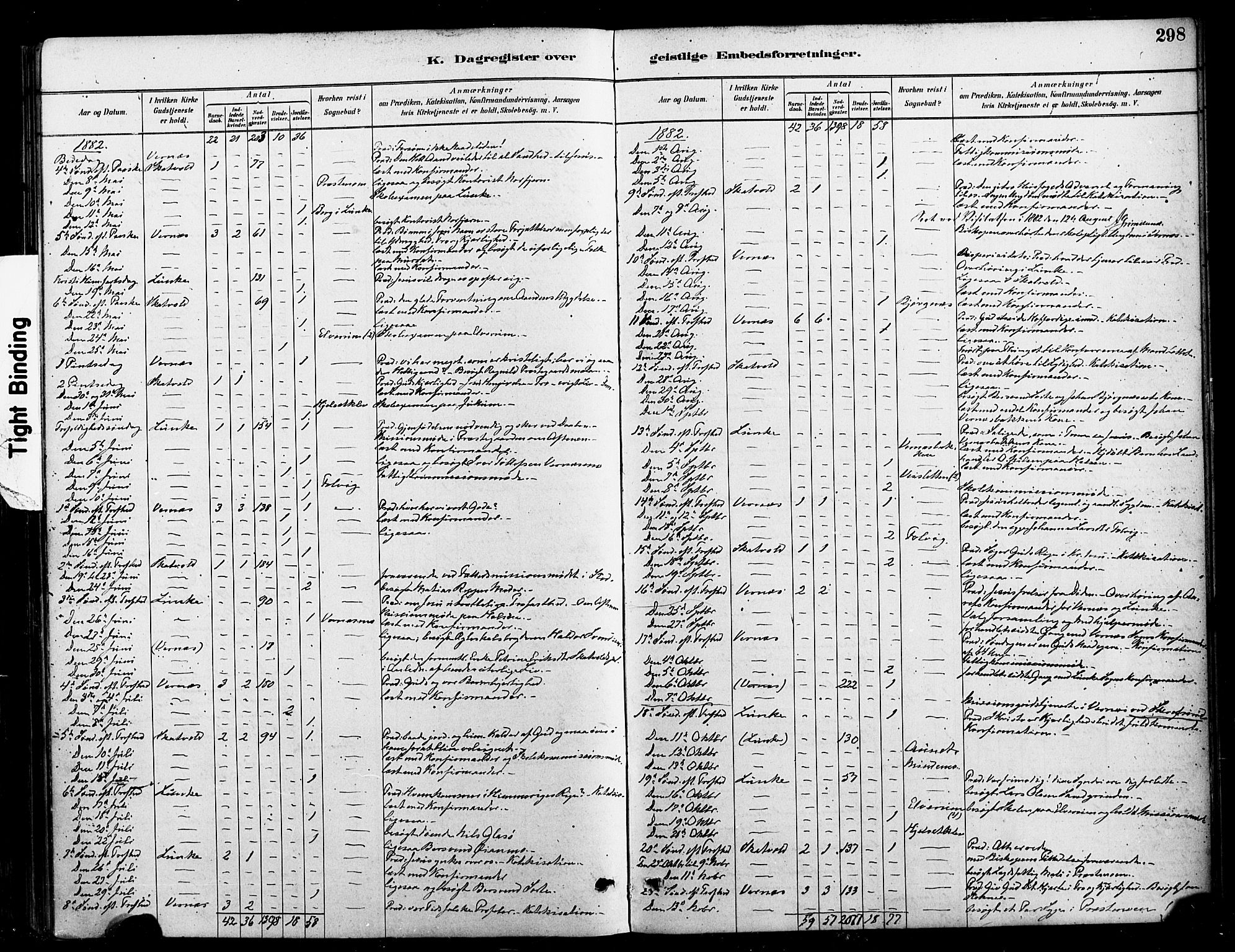 Ministerialprotokoller, klokkerbøker og fødselsregistre - Nord-Trøndelag, AV/SAT-A-1458/709/L0077: Parish register (official) no. 709A17, 1880-1895, p. 298