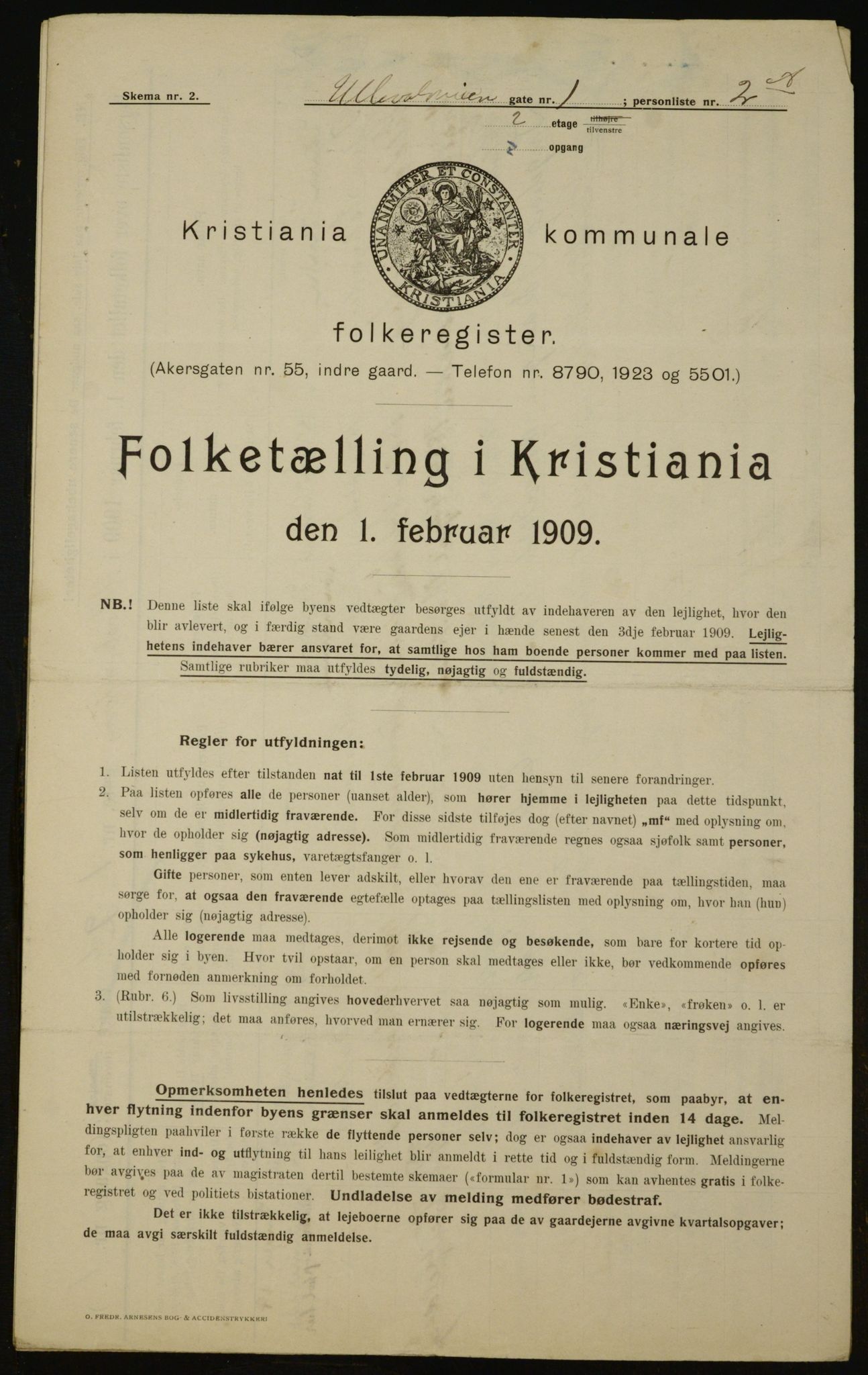 OBA, Municipal Census 1909 for Kristiania, 1909, p. 107730