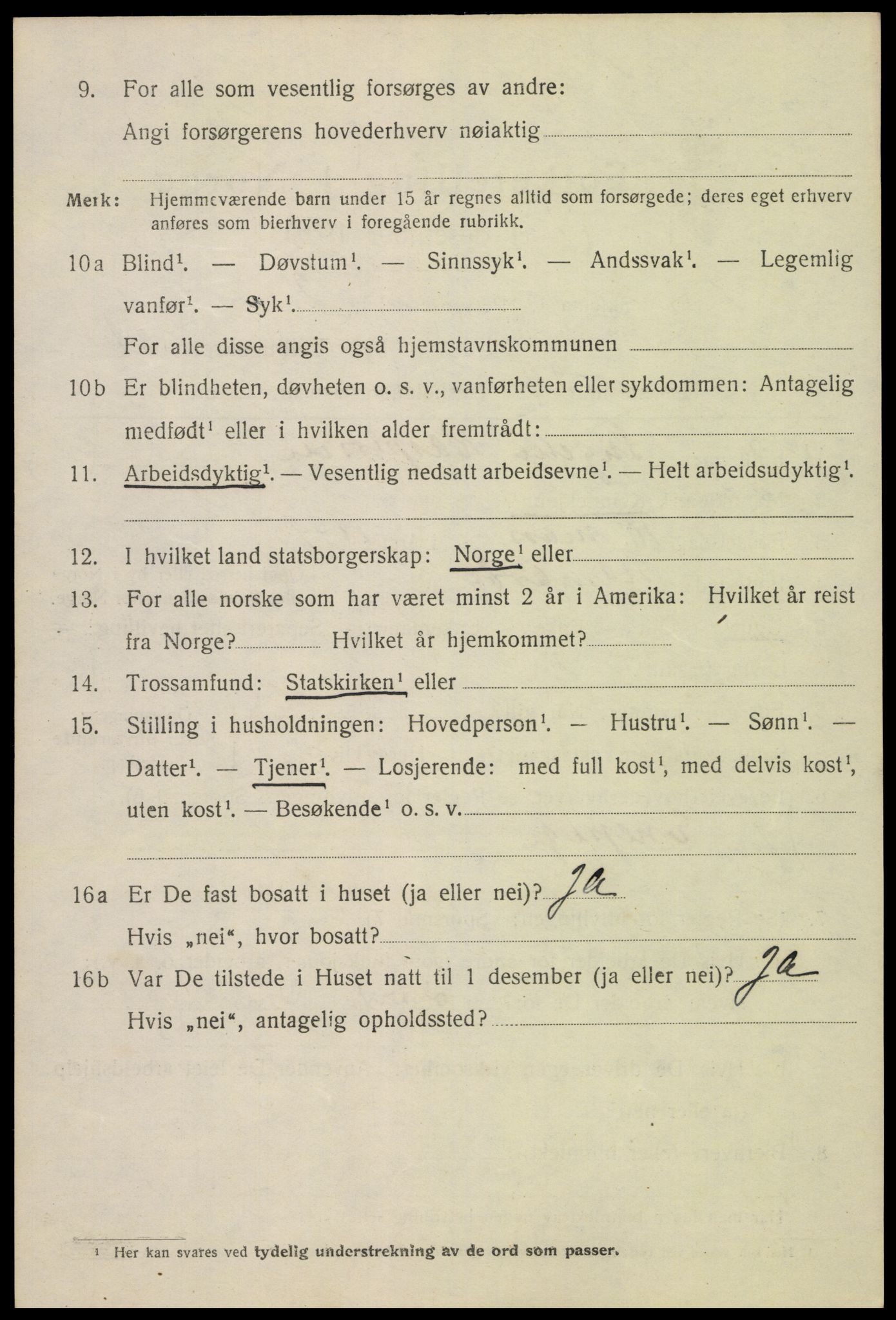 SAK, 1920 census for Kristiansand, 1920, p. 11566