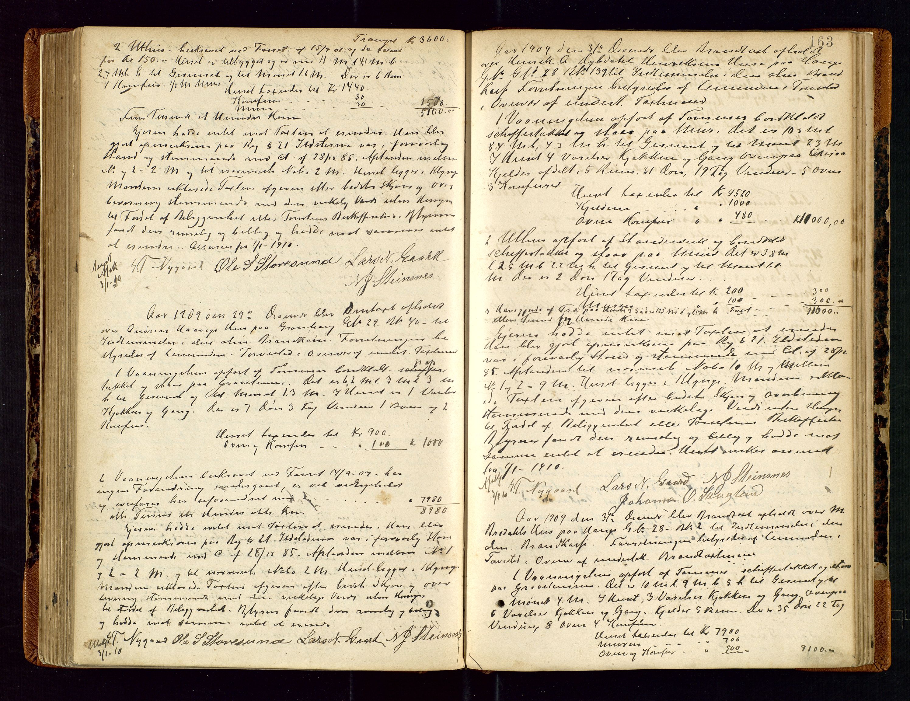 Torvestad lensmannskontor, AV/SAST-A-100307/1/Goa/L0002: "Brandtaxationsprotokol for Torvestad Thinglag", 1883-1917, p. 162b-163a