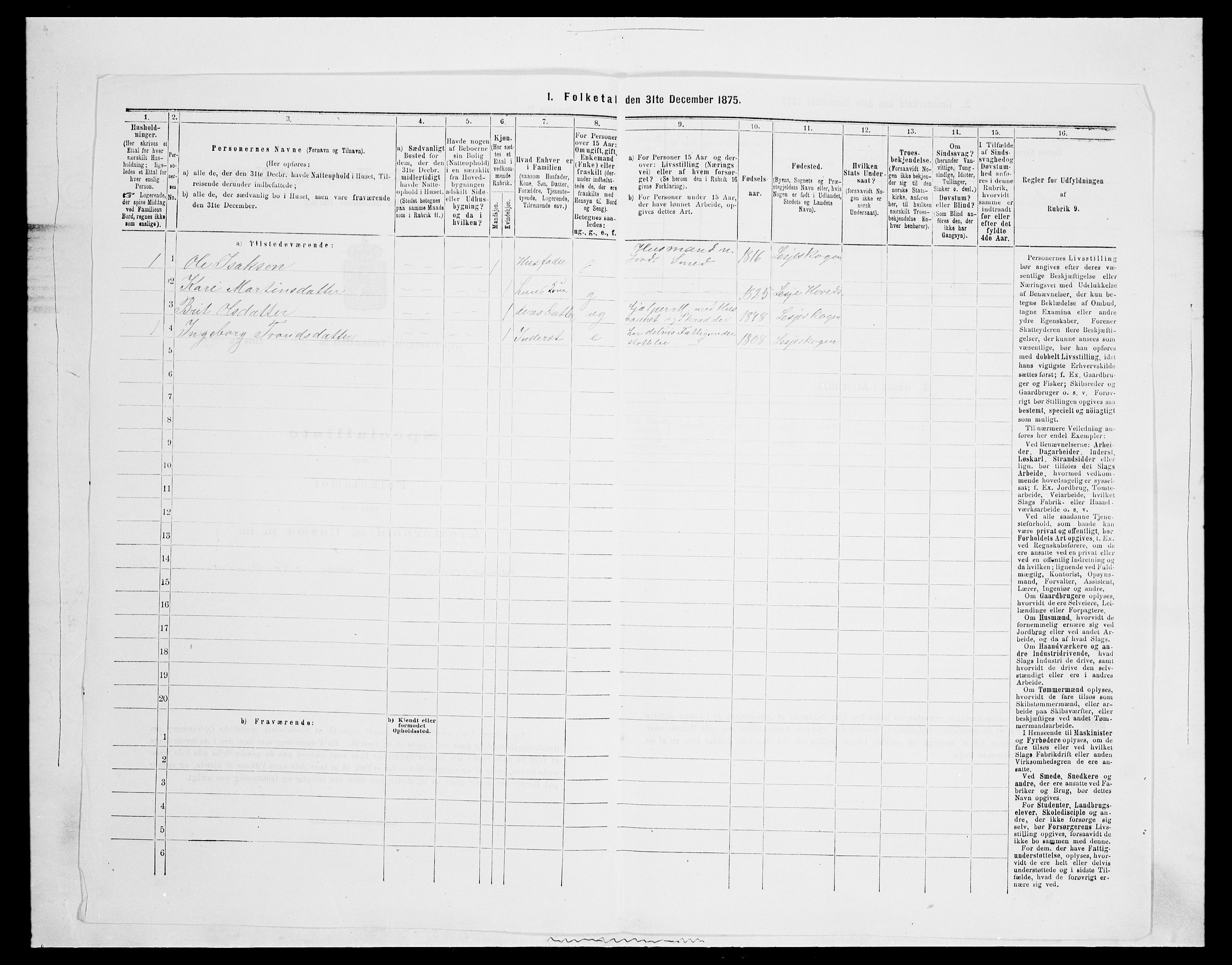 SAH, 1875 census for 0512P Lesja, 1875, p. 365