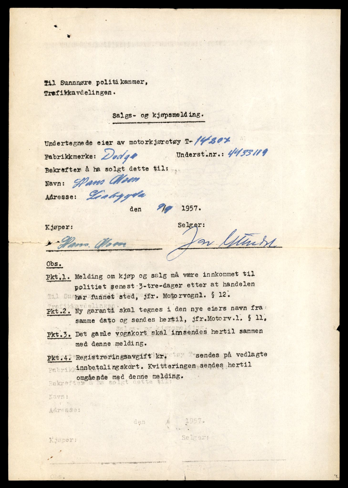 Møre og Romsdal vegkontor - Ålesund trafikkstasjon, AV/SAT-A-4099/F/Fe/L0044: Registreringskort for kjøretøy T 14205 - T 14319, 1927-1998, p. 51