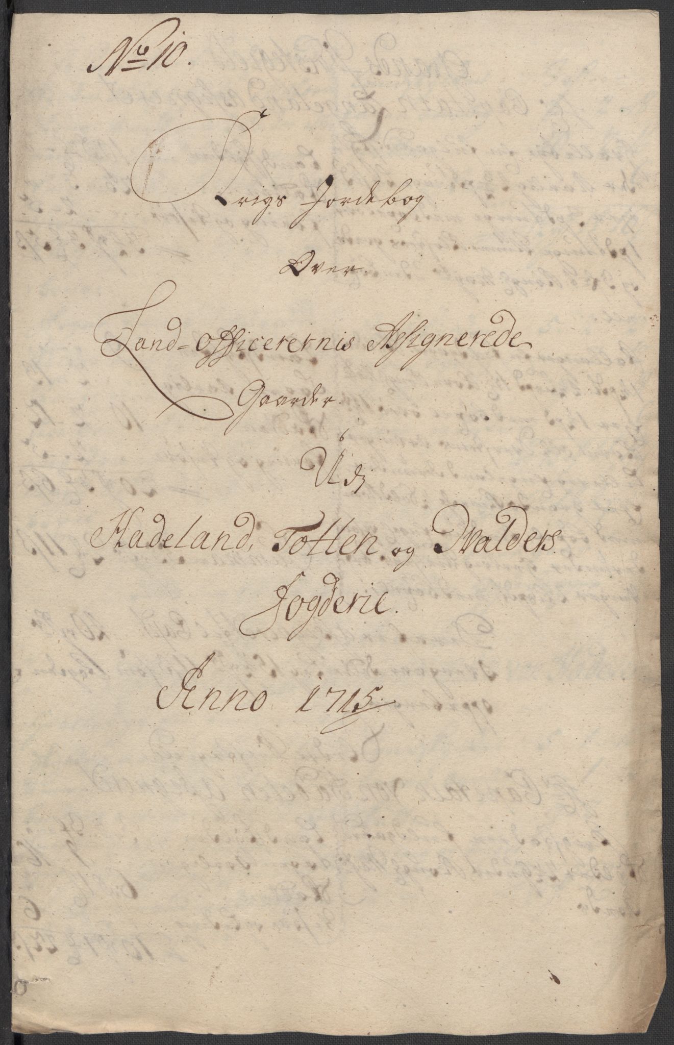 Rentekammeret inntil 1814, Reviderte regnskaper, Fogderegnskap, AV/RA-EA-4092/R18/L1314: Fogderegnskap Hadeland, Toten og Valdres, 1715, p. 359