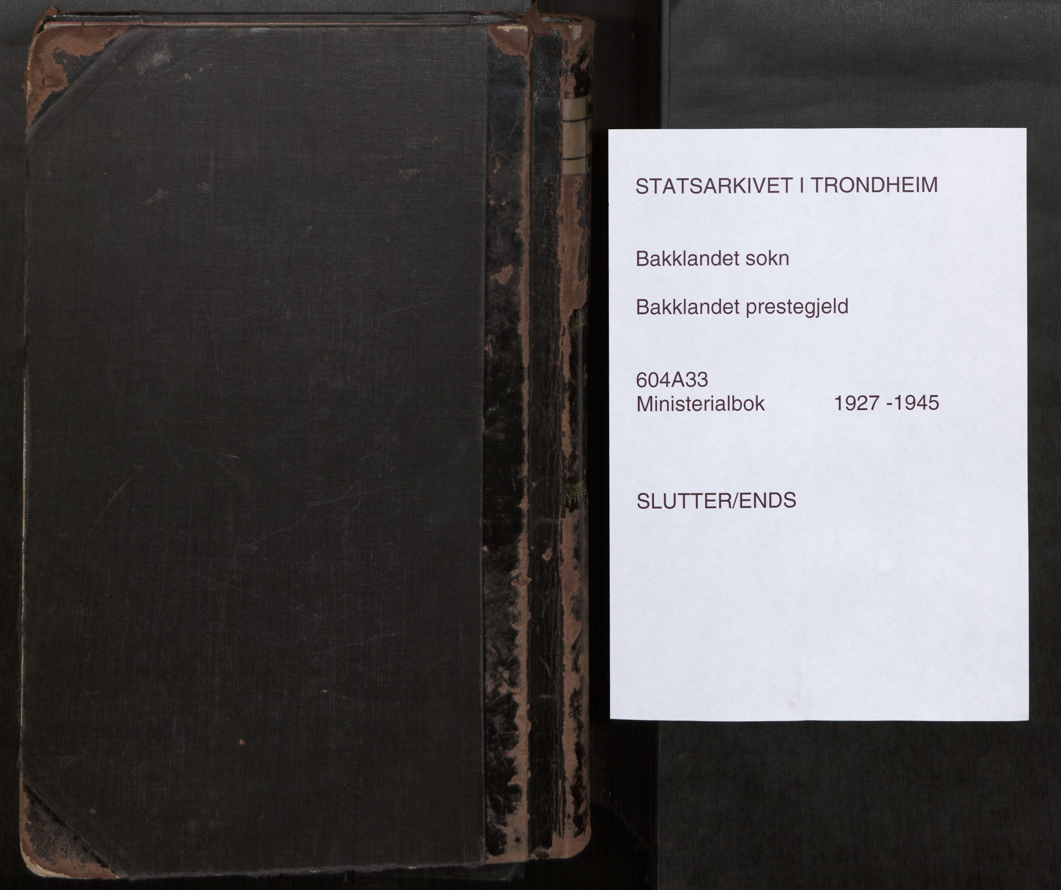 Bakklandet sokneprestkontor, SAT/A-1127: Parish register (official) no. 604A33, 1927-1945