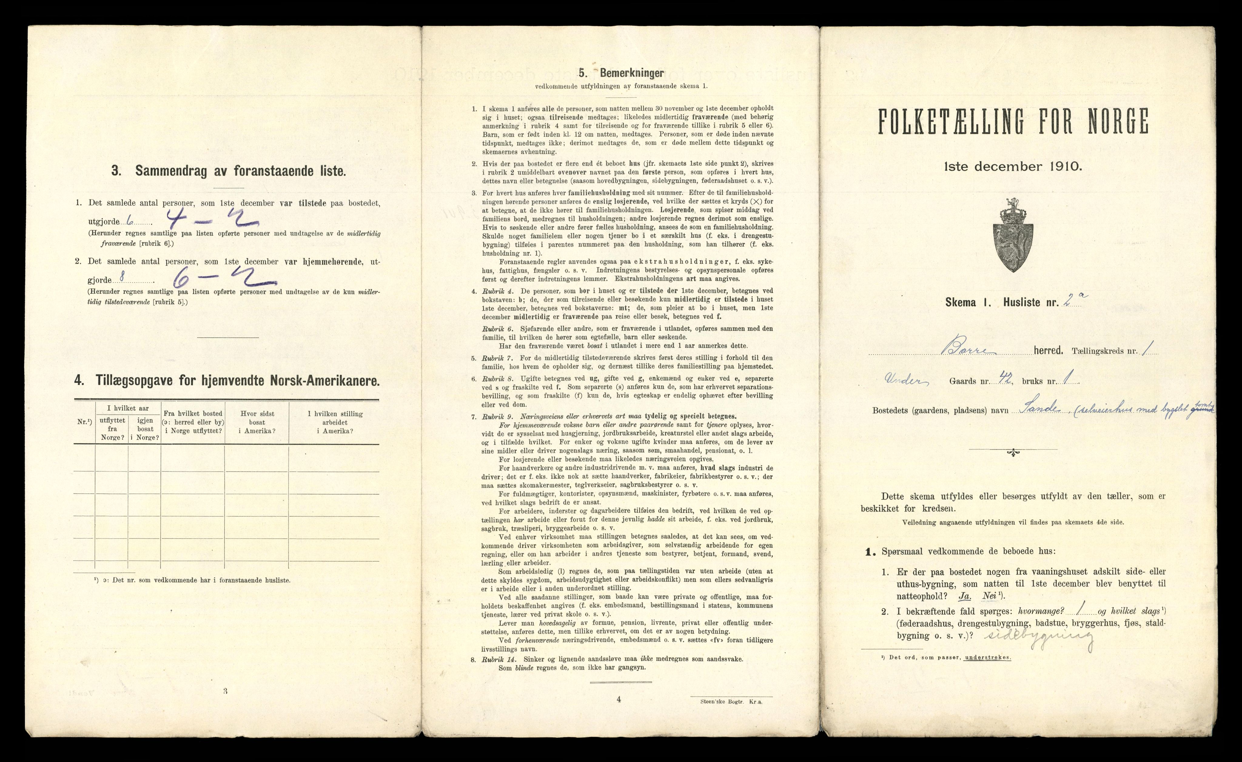 RA, 1910 census for Borre, 1910, p. 39