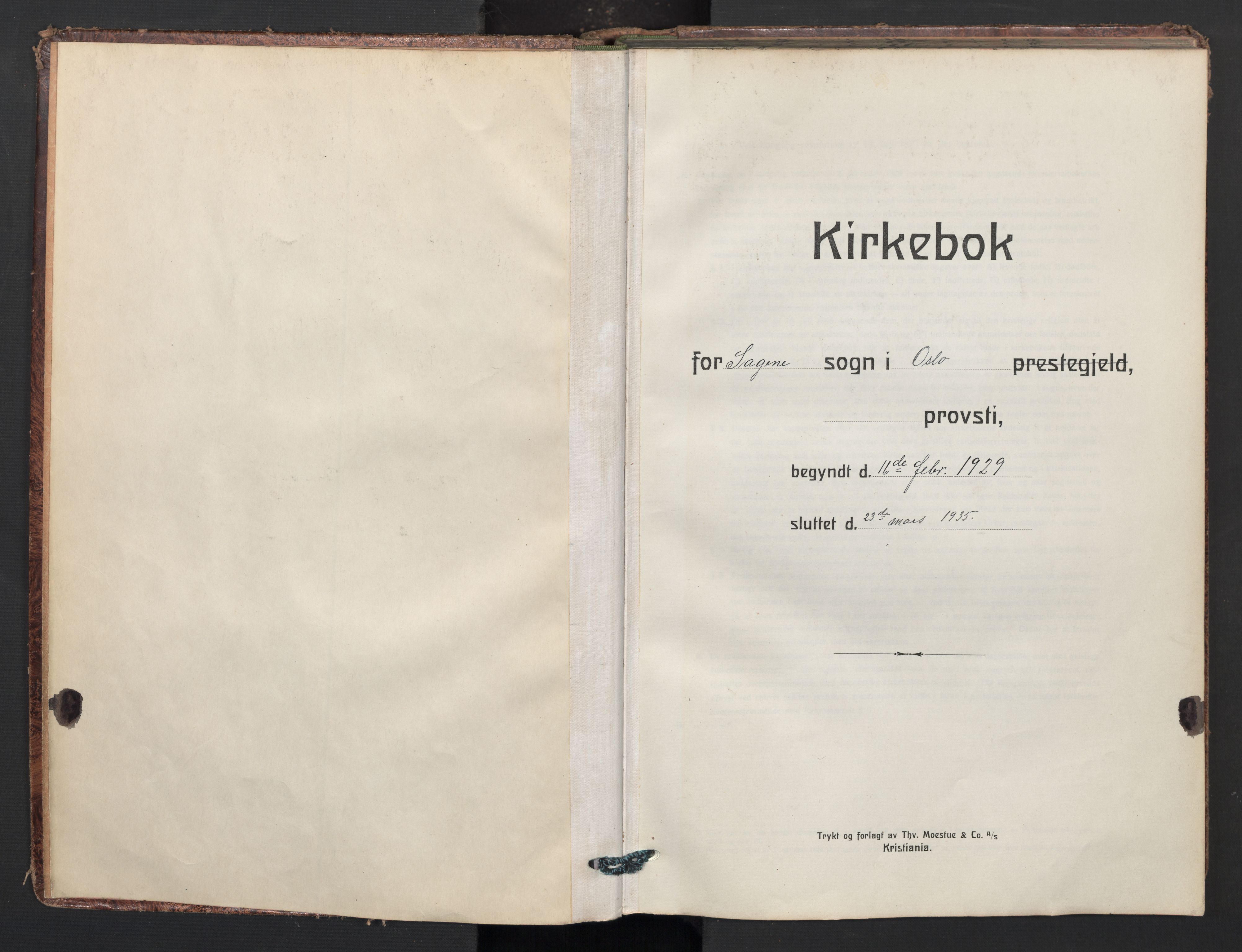 Sagene prestekontor Kirkebøker, AV/SAO-A-10796/F/L0016: Parish register (official) no. 16, 1929-1935