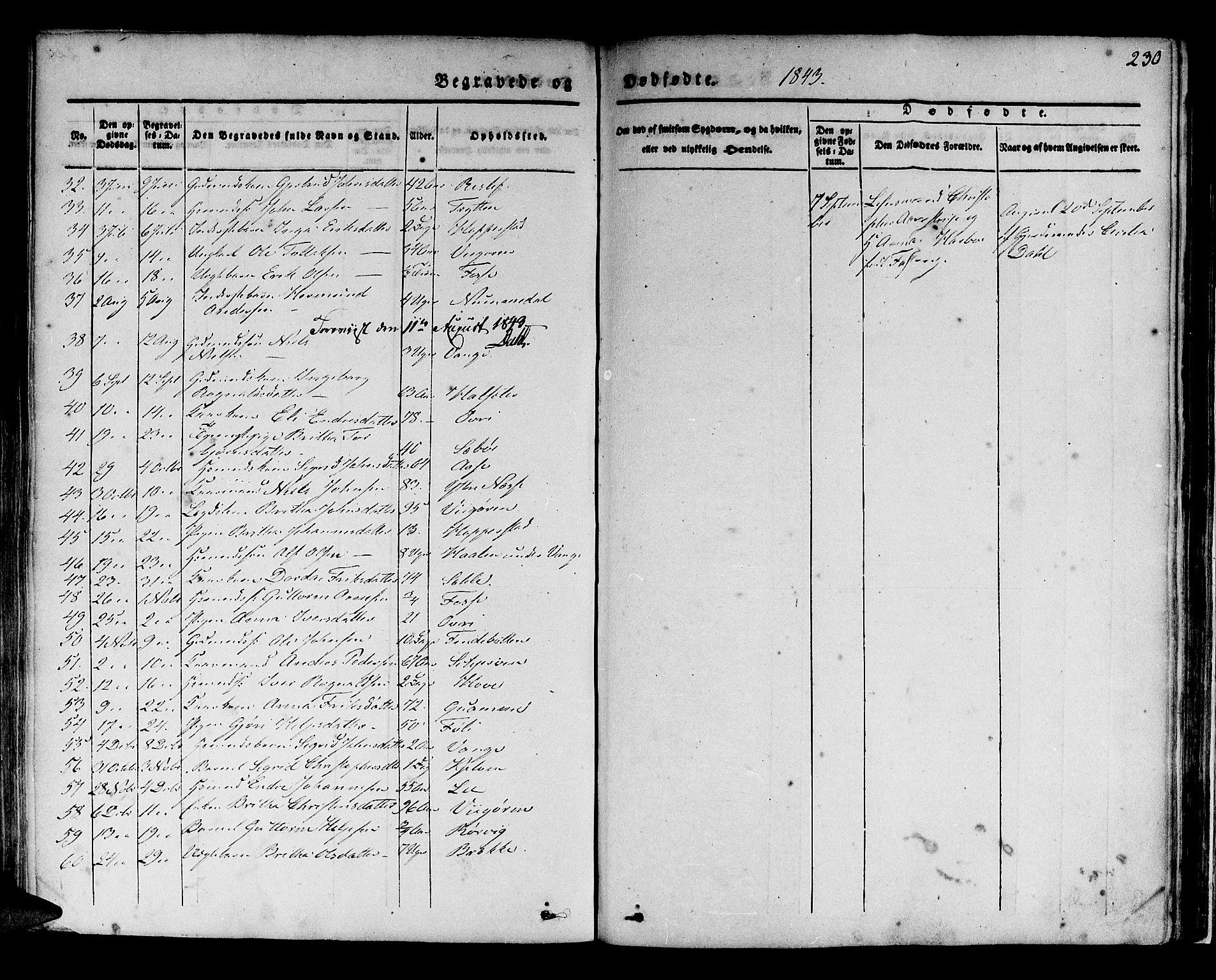 Vik sokneprestembete, AV/SAB-A-81501/H/Haa/Haaa/L0007: Parish register (official) no. A 7, 1831-1845, p. 230