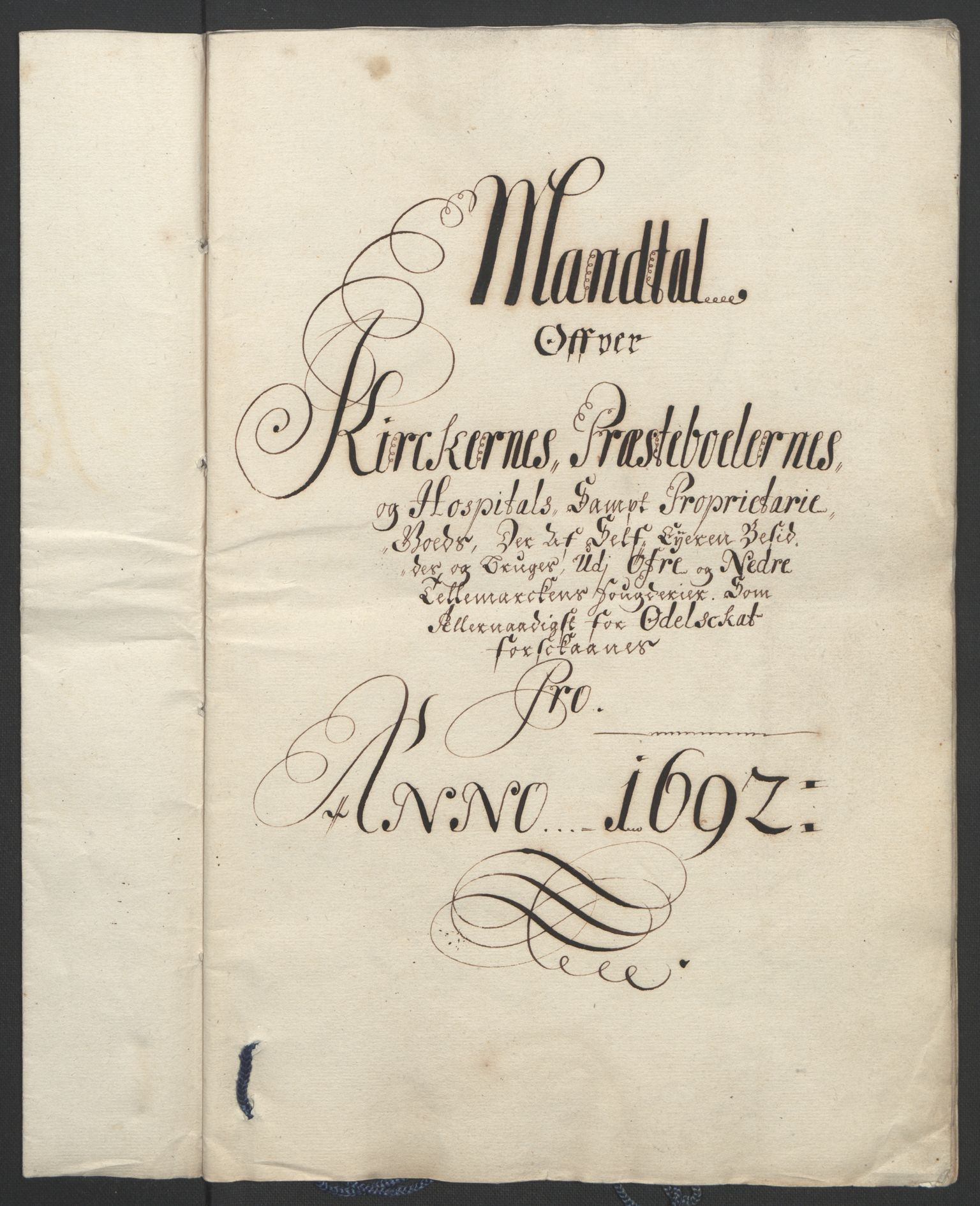 Rentekammeret inntil 1814, Reviderte regnskaper, Fogderegnskap, AV/RA-EA-4092/R35/L2091: Fogderegnskap Øvre og Nedre Telemark, 1690-1693, p. 178