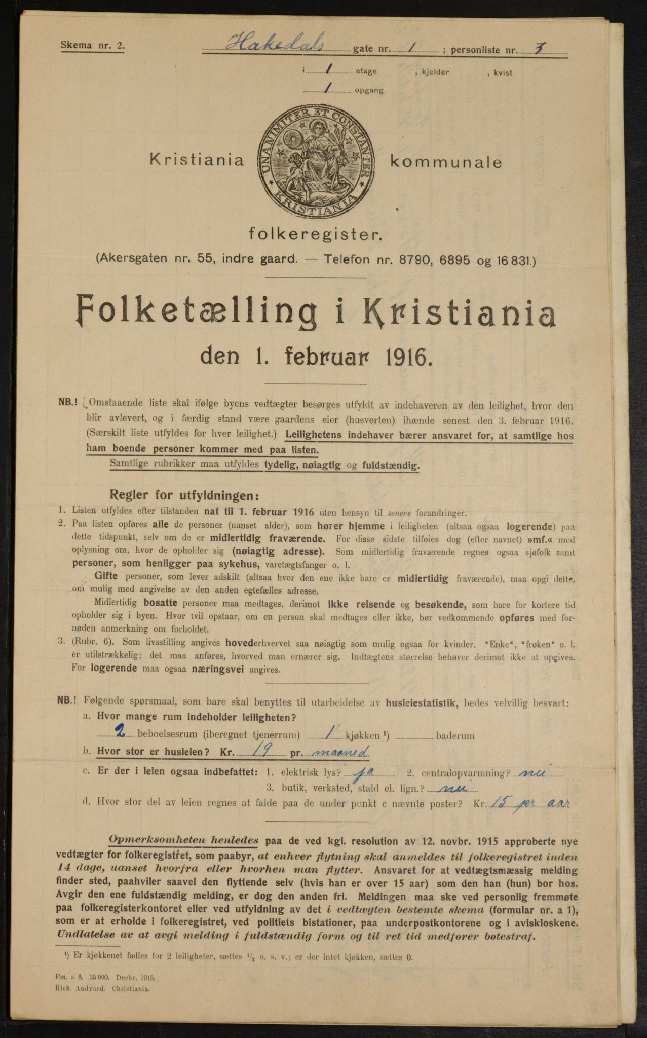 OBA, Municipal Census 1916 for Kristiania, 1916, p. 34550