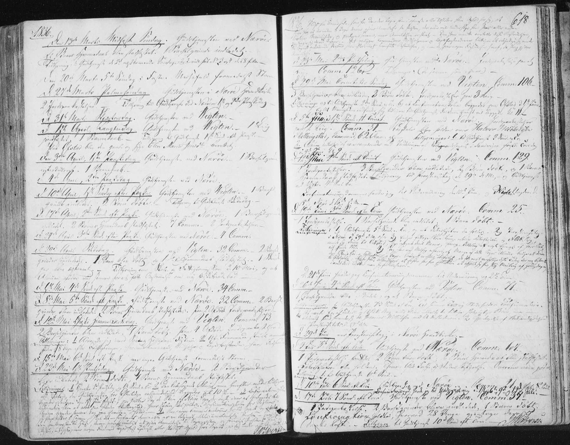 Ministerialprotokoller, klokkerbøker og fødselsregistre - Nord-Trøndelag, SAT/A-1458/784/L0669: Parish register (official) no. 784A04, 1829-1859, p. 618
