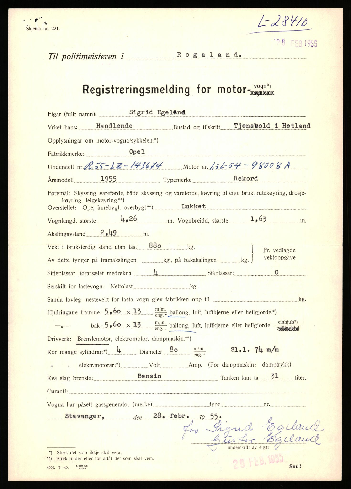 Stavanger trafikkstasjon, AV/SAST-A-101942/0/F/L0047: L-28400 - L-29099, 1930-1971, p. 25