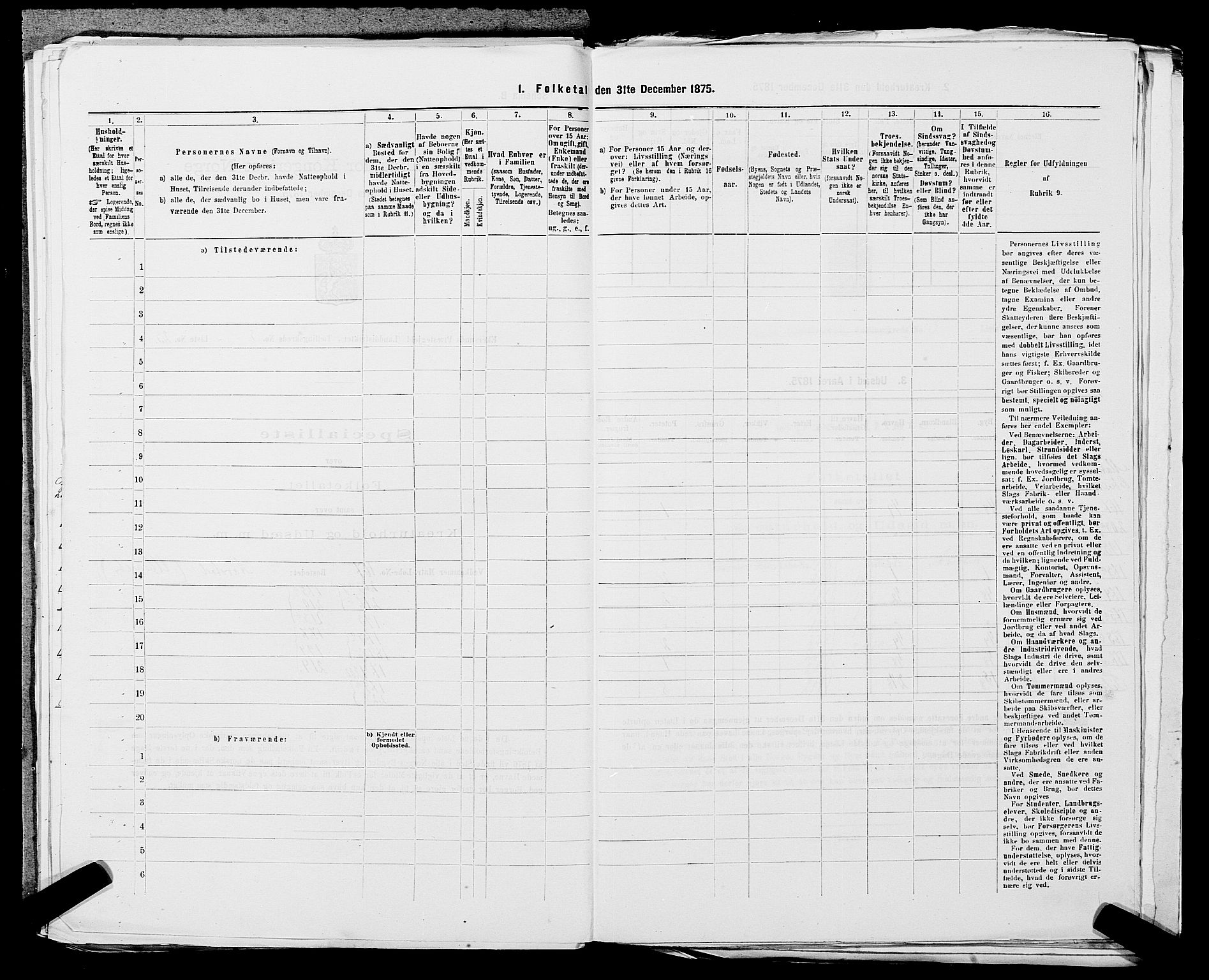 SAST, 1875 census for 1116L Eigersund/Eigersund og Ogna, 1875, p. 383