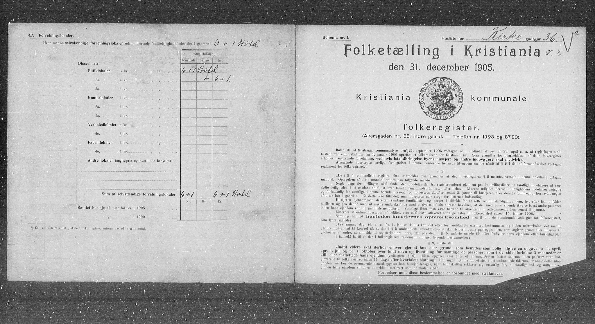 OBA, Municipal Census 1905 for Kristiania, 1905, p. 26212