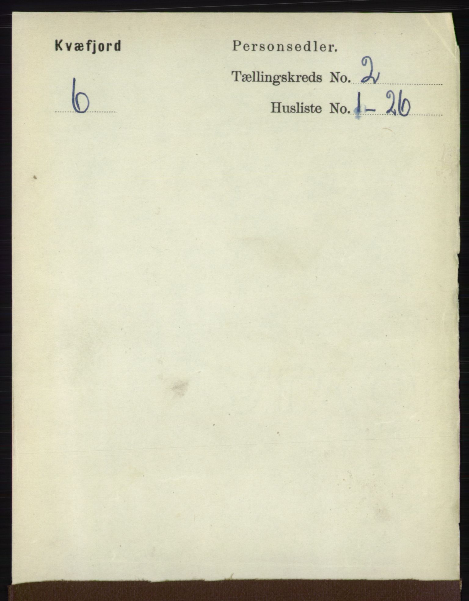RA, 1891 census for 1911 Kvæfjord, 1891, p. 713