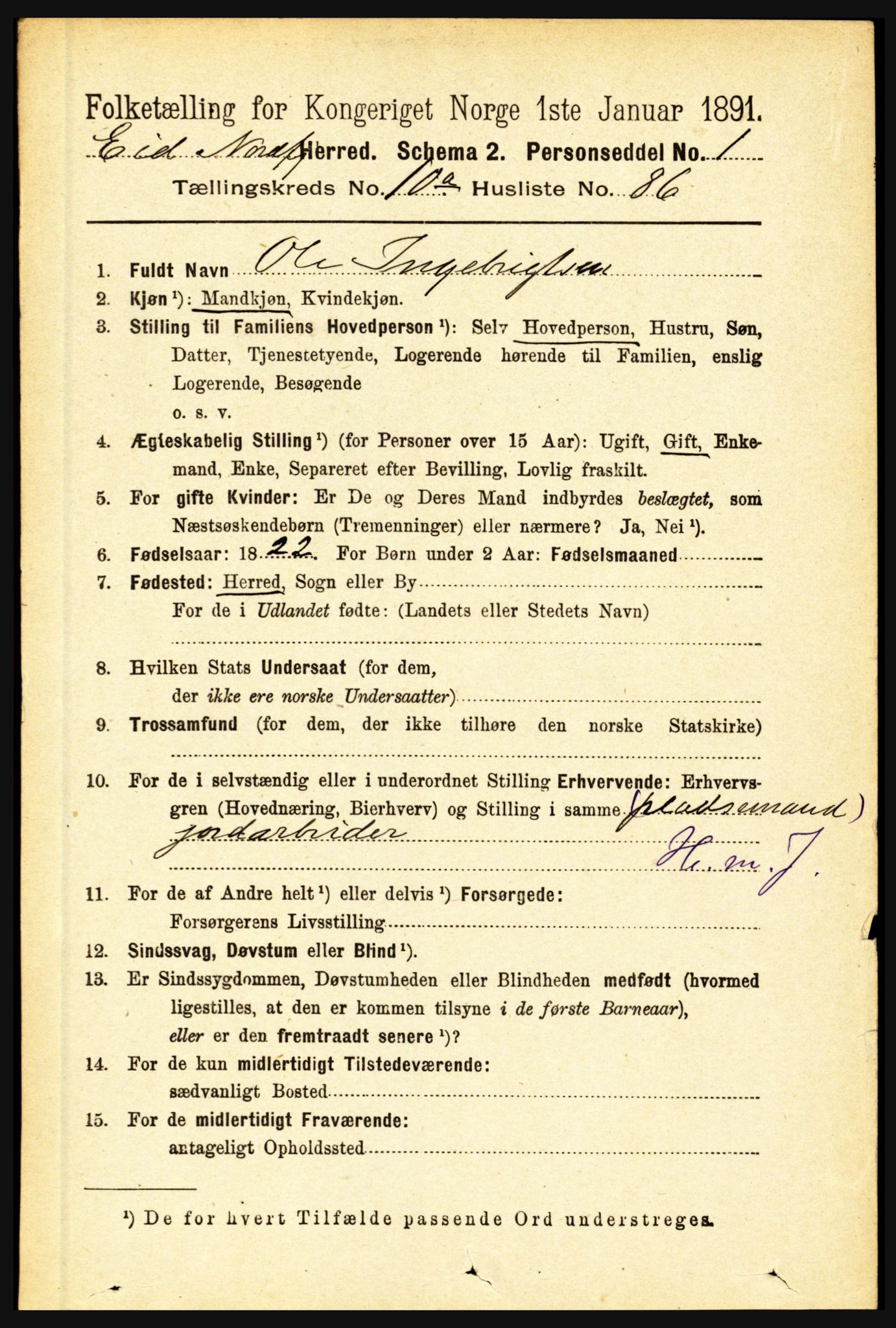 RA, 1891 census for 1443 Eid, 1891, p. 3290