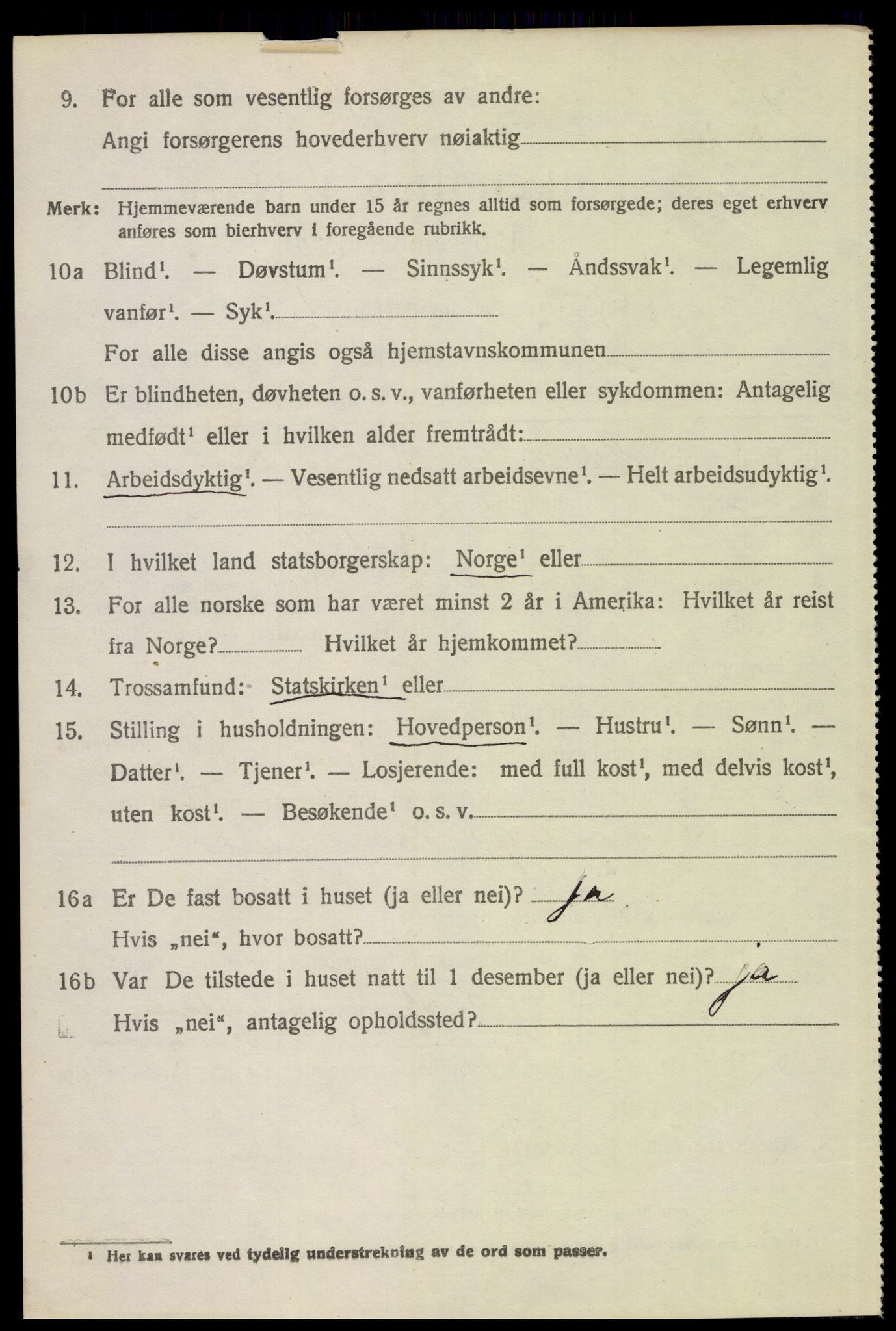 SAH, 1920 census for Vinger, 1920, p. 5227