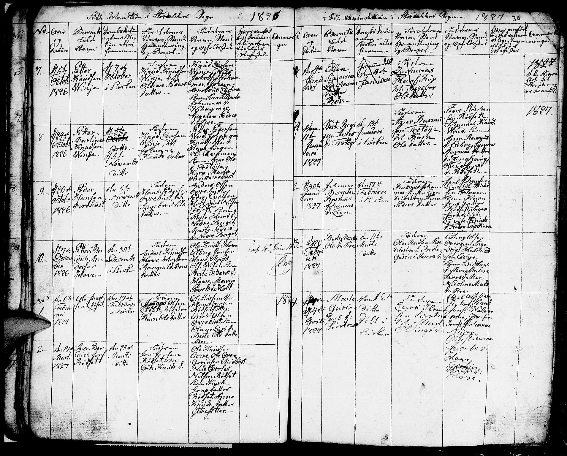 Ministerialprotokoller, klokkerbøker og fødselsregistre - Møre og Romsdal, AV/SAT-A-1454/520/L0290: Parish register (copy) no. 520C02, 1825-1835, p. 30