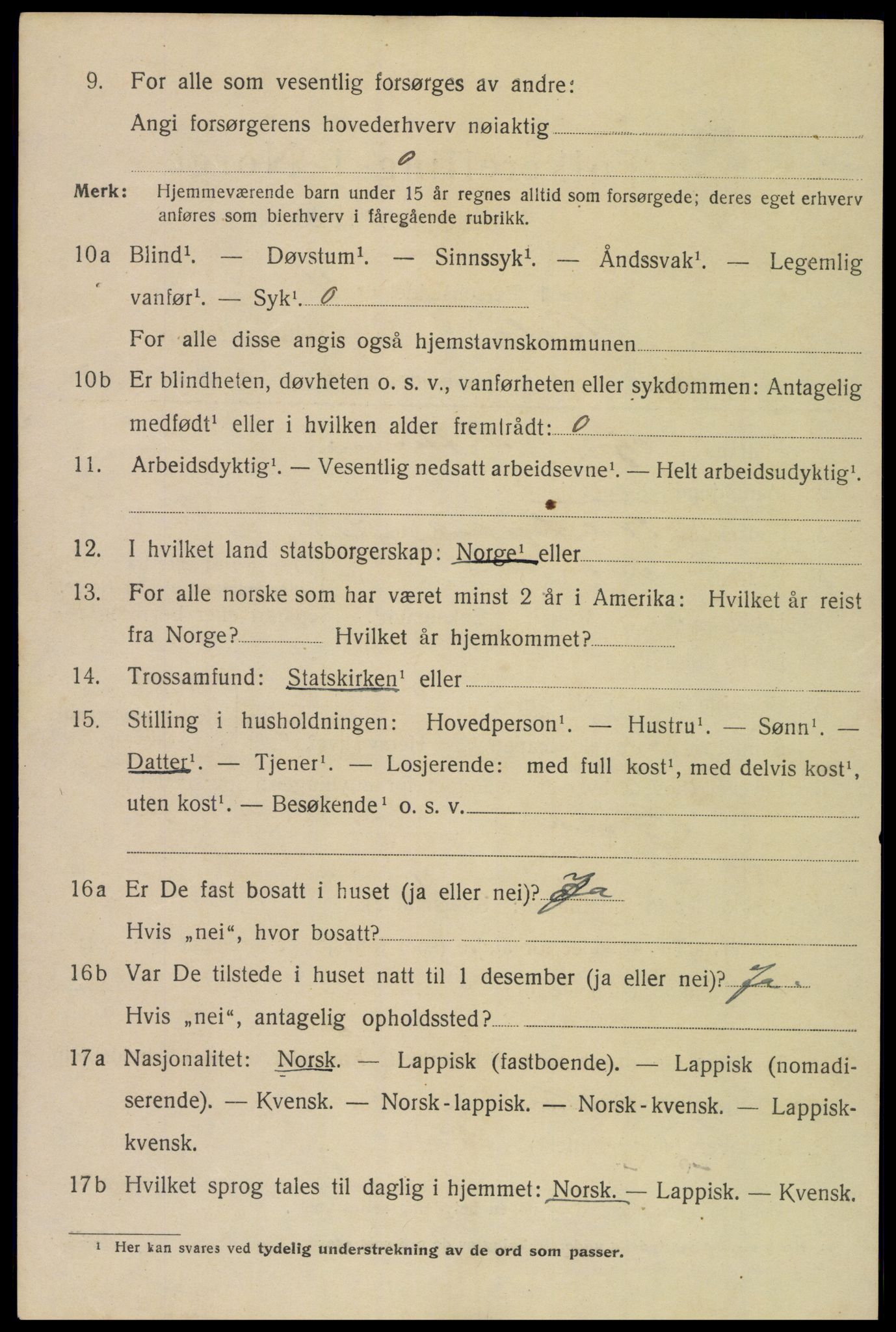 SAT, 1920 census for Bodø, 1920, p. 3300