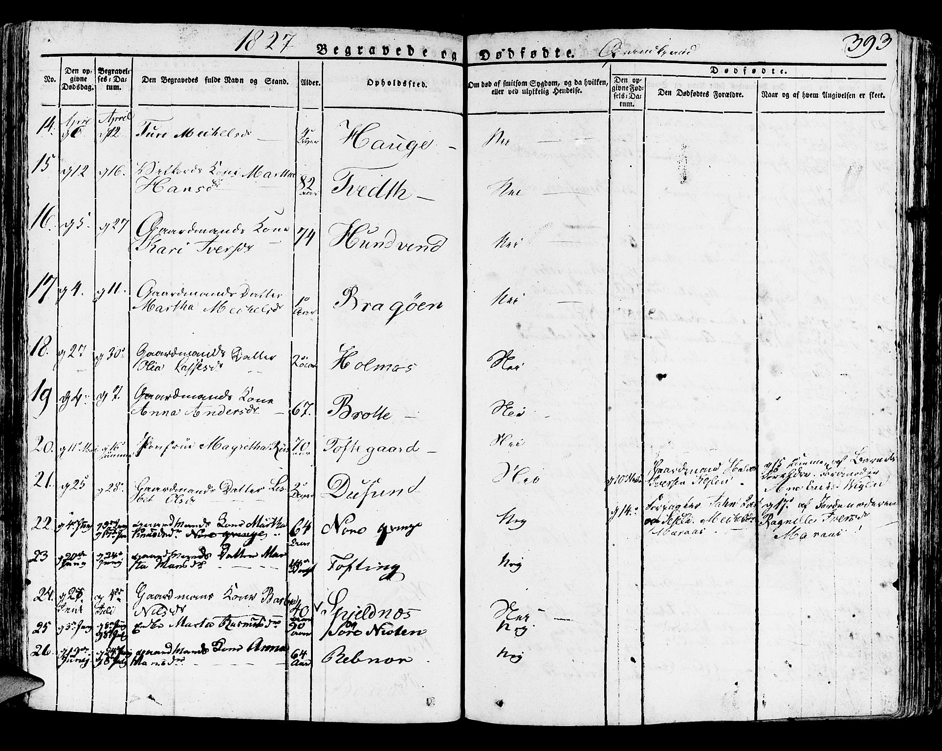Lindås Sokneprestembete, SAB/A-76701/H/Haa: Parish register (official) no. A 8, 1823-1836, p. 393