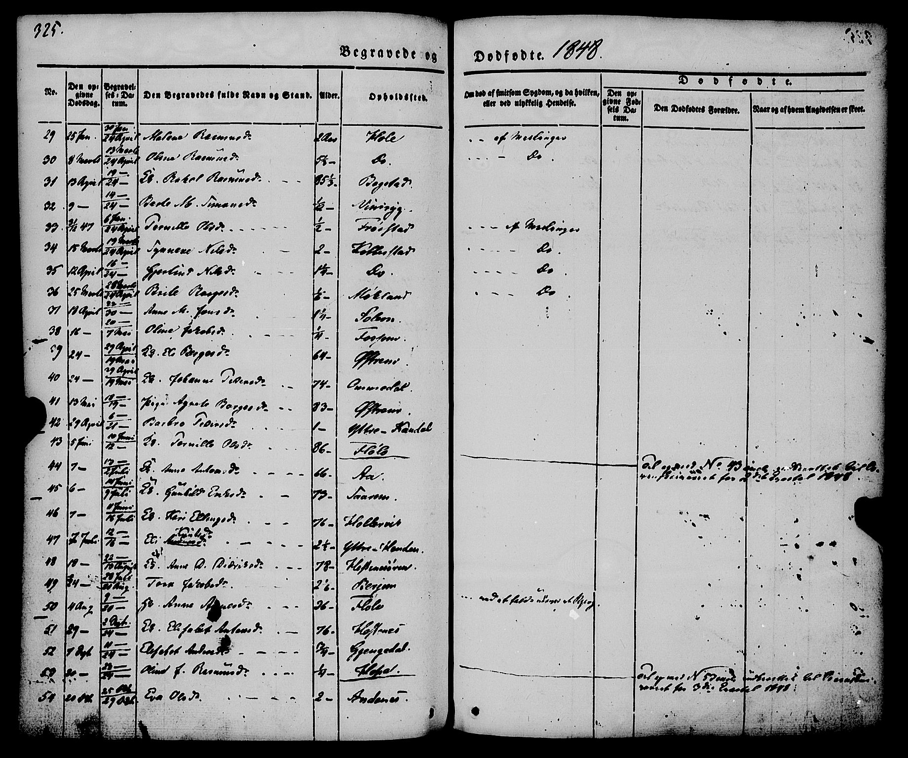 Gloppen sokneprestembete, SAB/A-80101/H/Haa/Haaa/L0008: Parish register (official) no. A 8, 1837-1855, p. 325