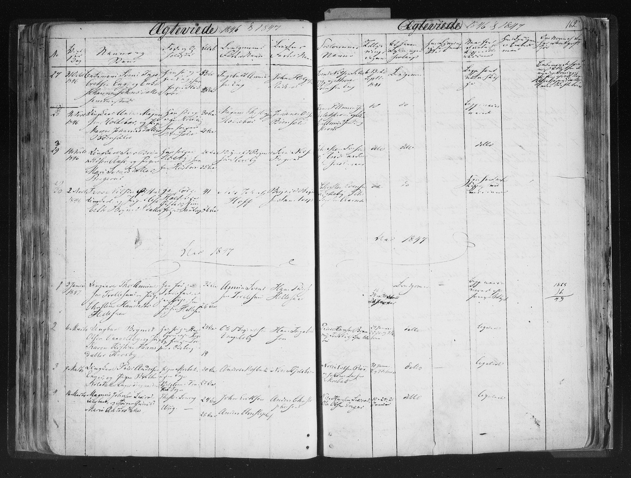 Aremark prestekontor Kirkebøker, AV/SAO-A-10899/F/Fc/L0002: Parish register (official) no. III 2, 1834-1849, p. 162