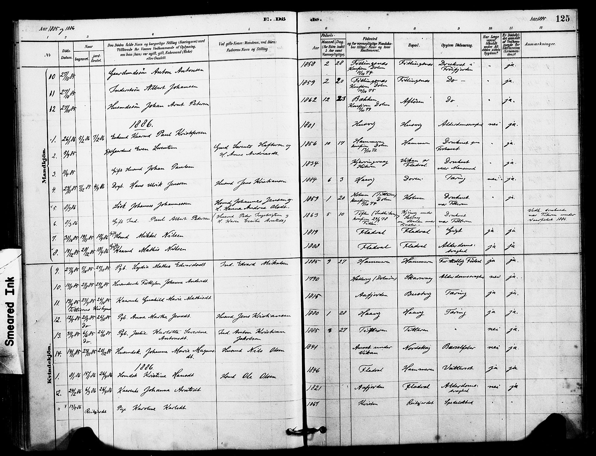 Ministerialprotokoller, klokkerbøker og fødselsregistre - Sør-Trøndelag, SAT/A-1456/641/L0595: Parish register (official) no. 641A01, 1882-1897, p. 125