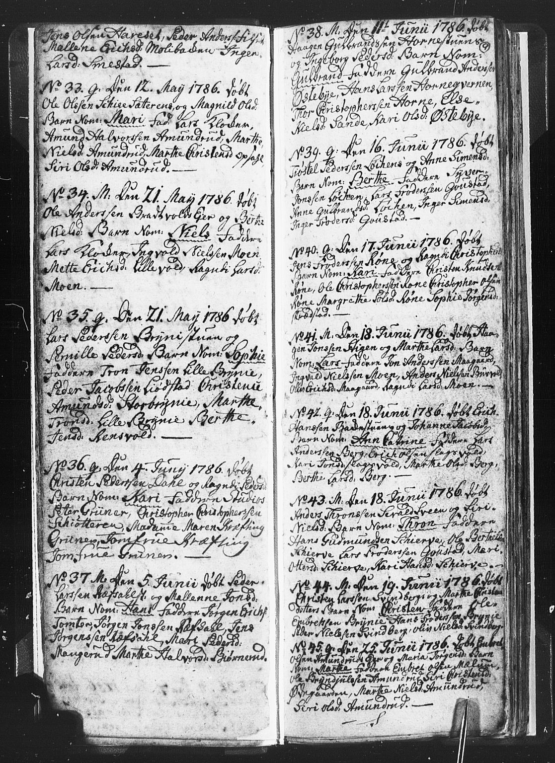 Romedal prestekontor, AV/SAH-PREST-004/L/L0001: Parish register (copy) no. 1, 1785-1794, p. 9