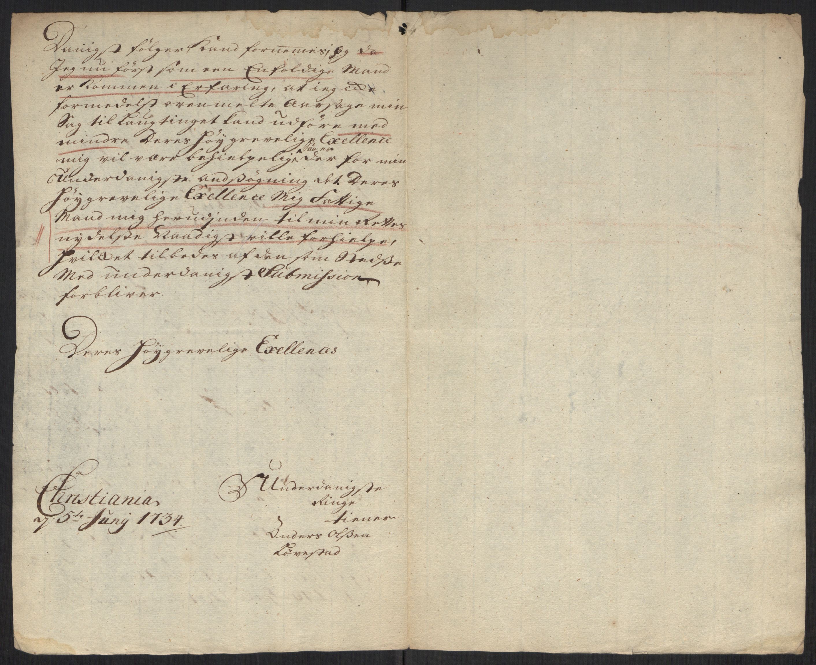 Stattholderembetet 1572-1771, AV/RA-EA-2870/Ef/L0107: Brev fra embetsmenn og andre, 1733-1734, p. 278