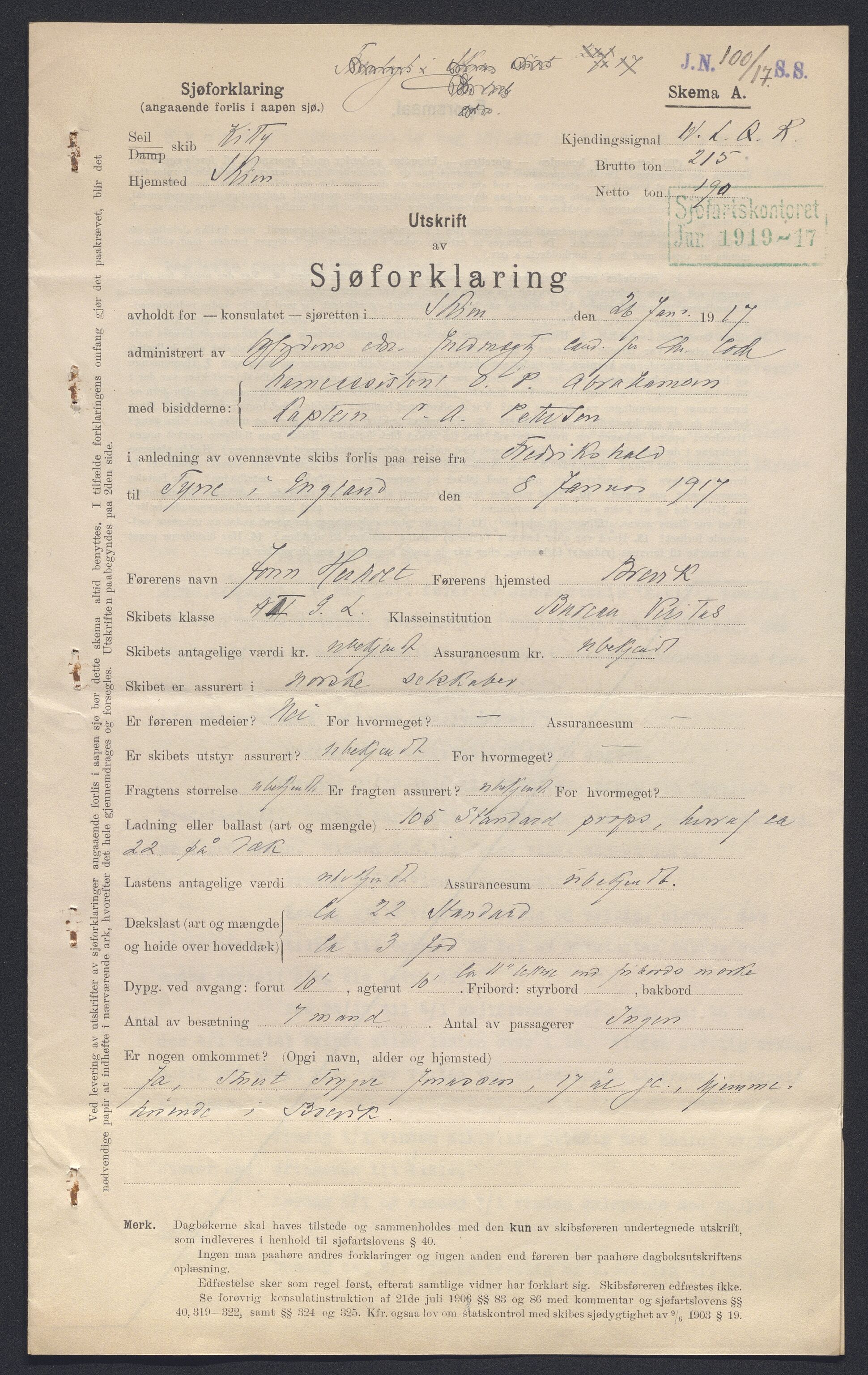 Sjøfartsdirektoratet med forløpere, skipsmapper slettede skip, RA/S-4998/F/Fa/L0597: --, 1875-1932, p. 492