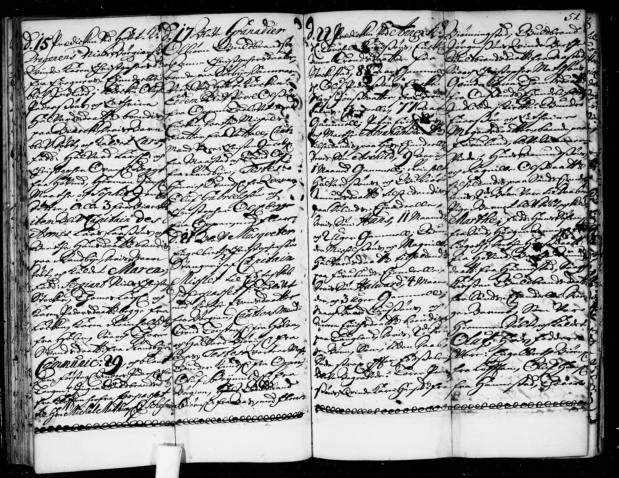 Ullensaker prestekontor Kirkebøker, SAO/A-10236a/F/Fa/L0004: Parish register (official) no. I 4, 1721-1723, p. 51