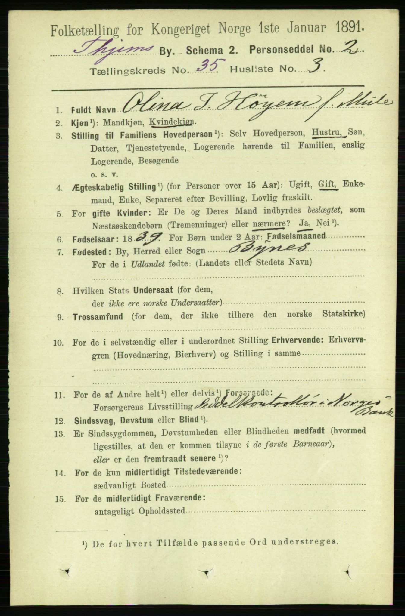 RA, 1891 census for 1601 Trondheim, 1891, p. 26272