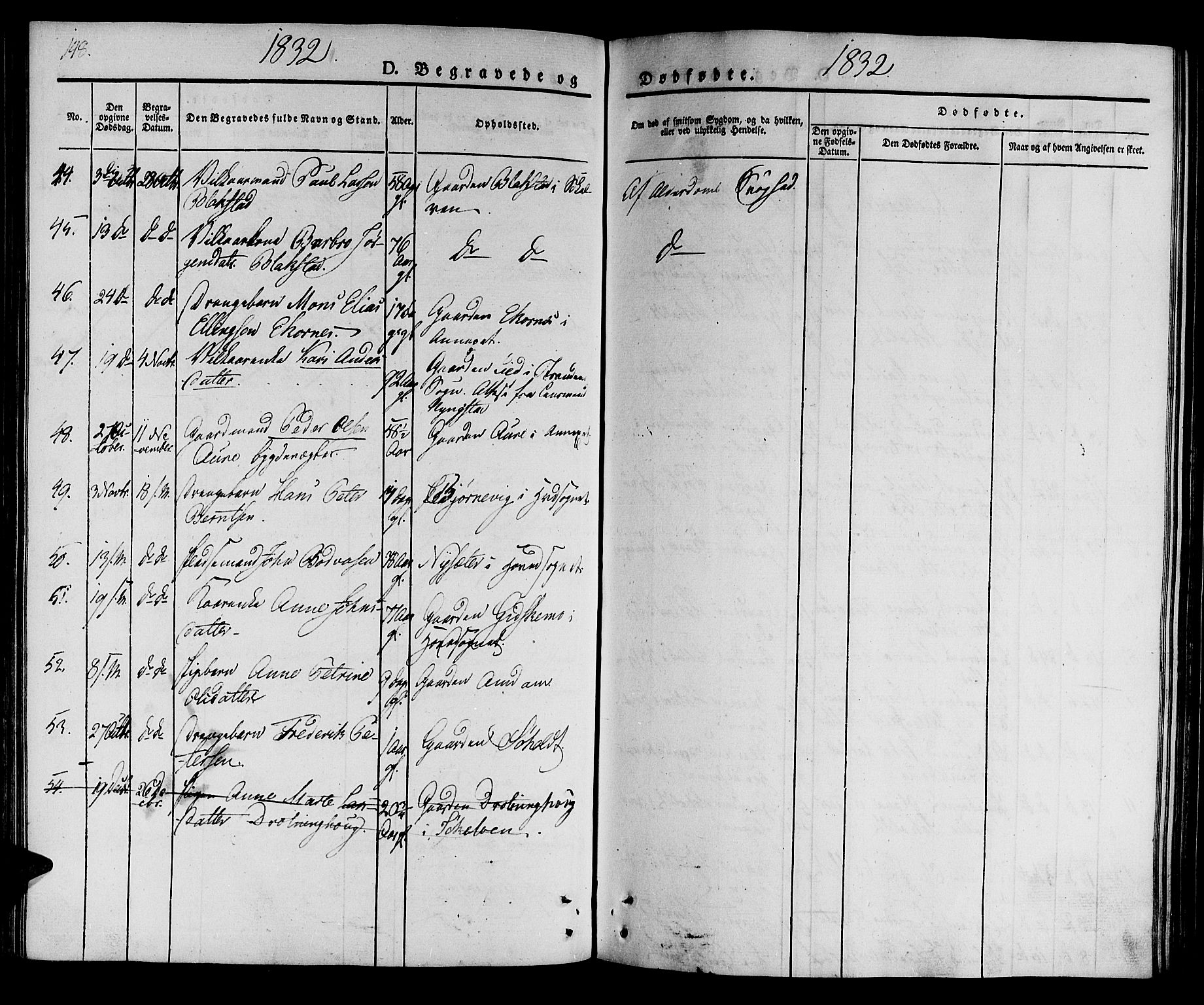 Ministerialprotokoller, klokkerbøker og fødselsregistre - Møre og Romsdal, AV/SAT-A-1454/522/L0311: Parish register (official) no. 522A06, 1832-1842, p. 148