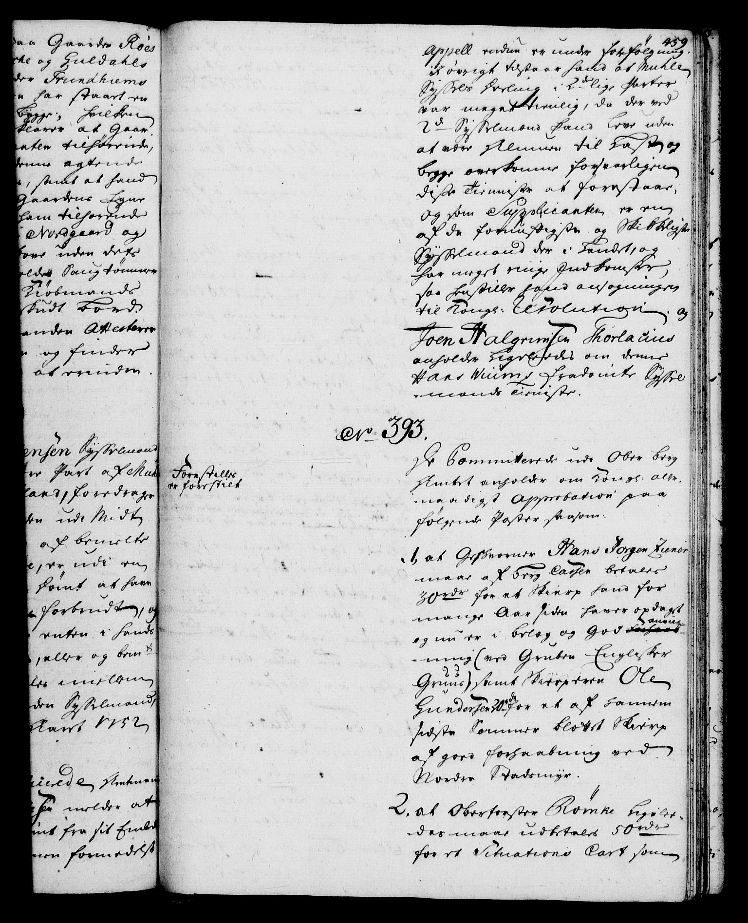Rentekammeret, Kammerkanselliet, RA/EA-3111/G/Gh/Gha/L0032: Norsk ekstraktmemorialprotokoll (merket RK 53.77), 1753-1755, p. 459