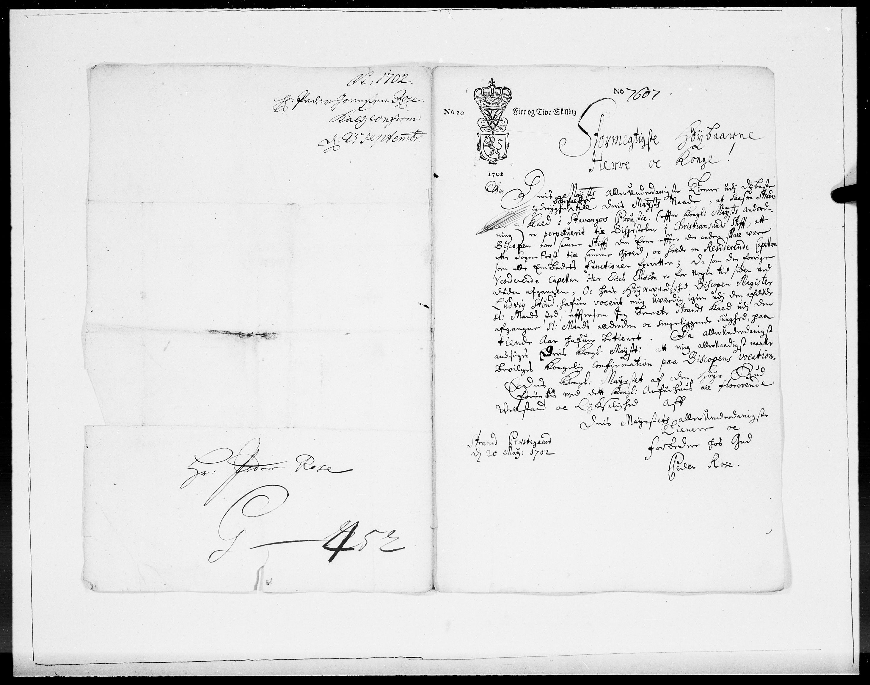 Danske Kanselli 1572-1799, AV/RA-EA-3023/F/Fc/Fcc/Fcca/L0053: Norske innlegg 1572-1799, 1702, p. 182