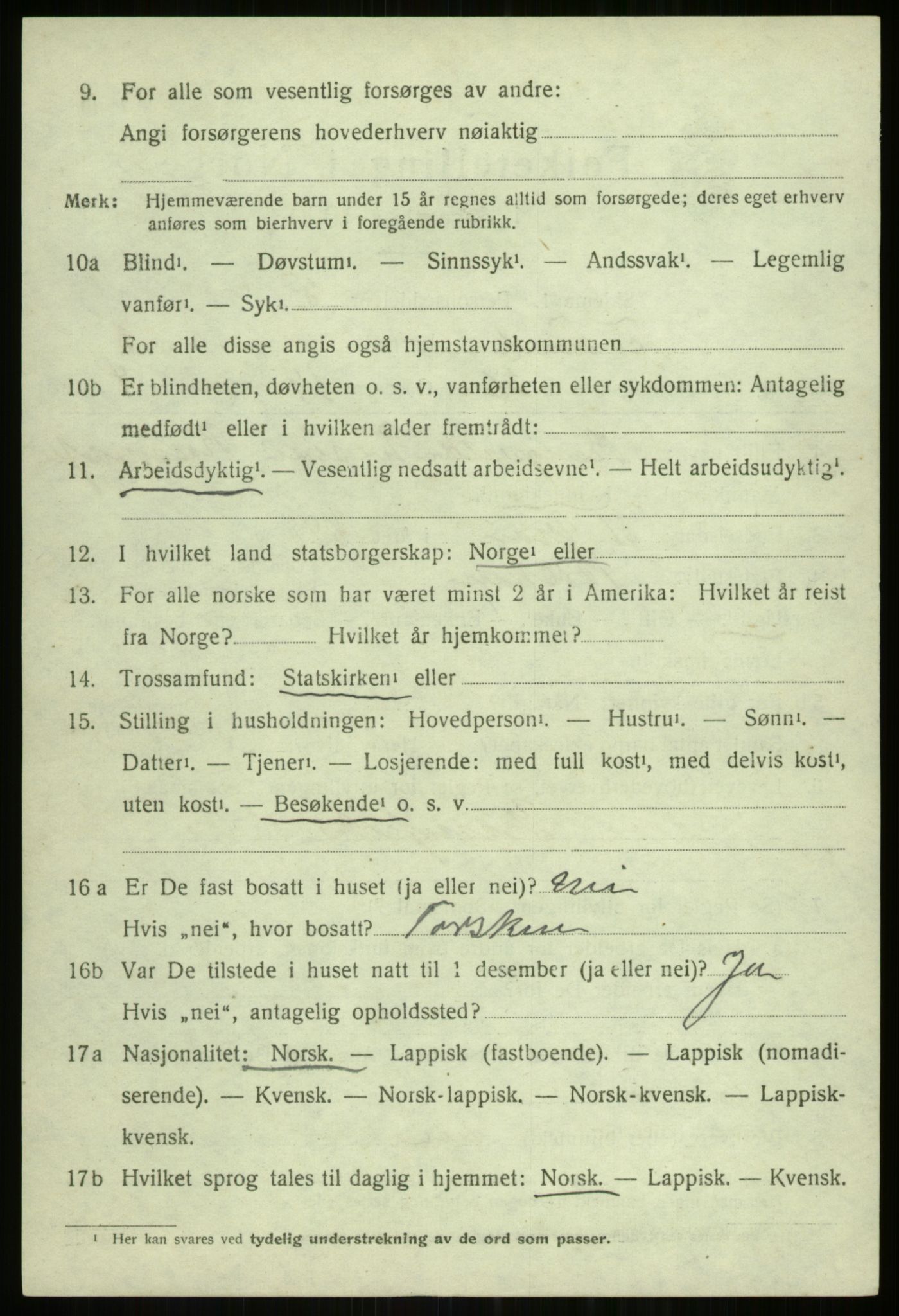 SATØ, 1920 census for Tromsøysund, 1920, p. 3179