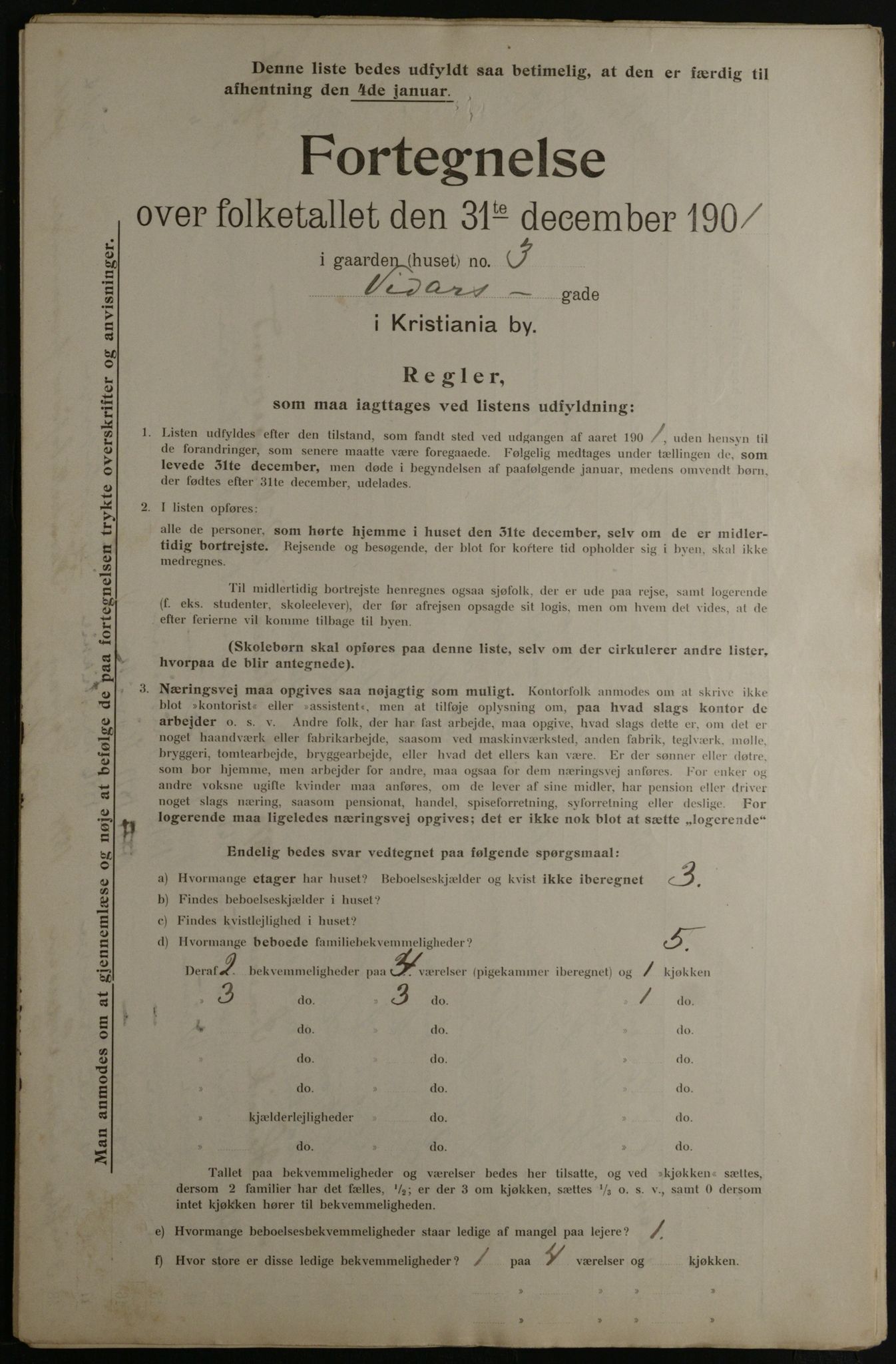 OBA, Municipal Census 1901 for Kristiania, 1901, p. 18961