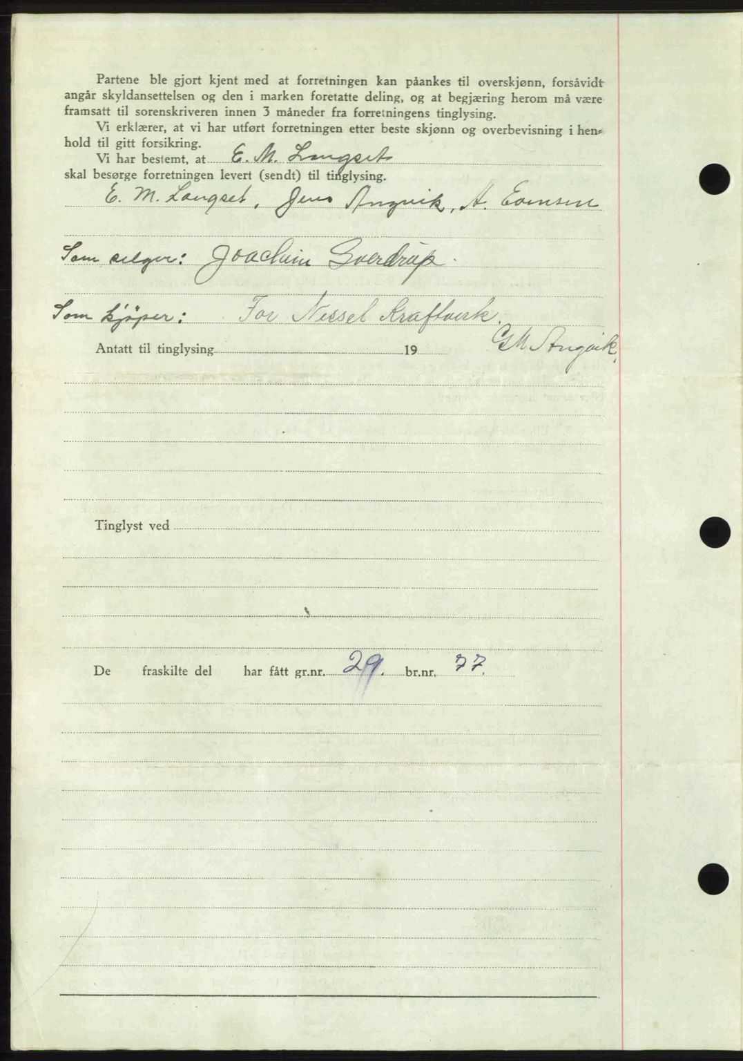 Romsdal sorenskriveri, AV/SAT-A-4149/1/2/2C: Mortgage book no. A30, 1949-1949, Diary no: : 1958/1949