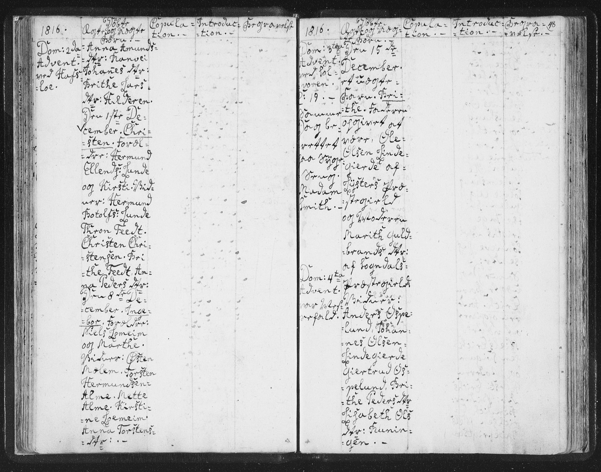 Hafslo sokneprestembete, AV/SAB-A-80301/H/Haa/Haaa/L0003: Parish register (official) no. A 3, 1807-1821, p. 48