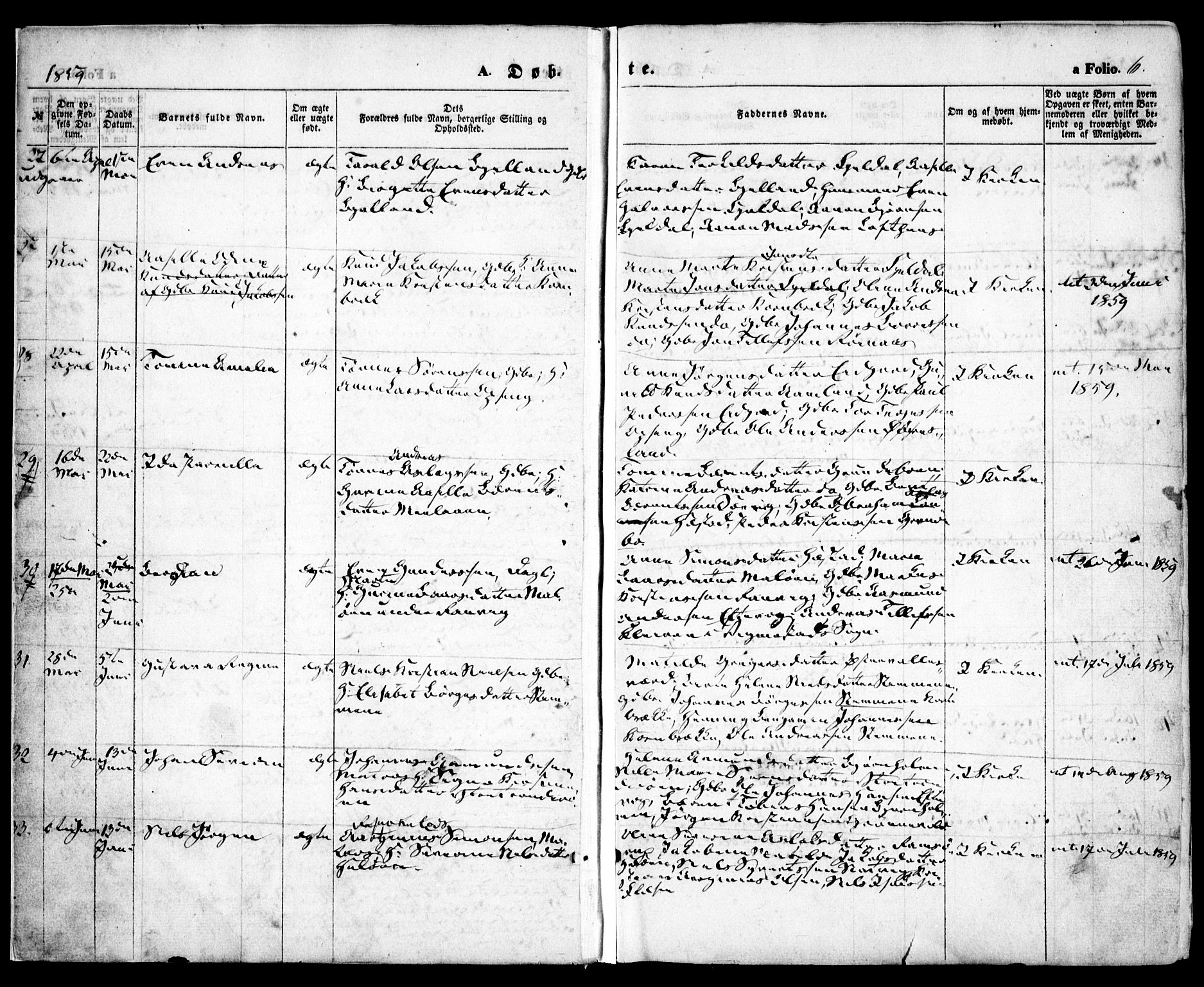 Høvåg sokneprestkontor, SAK/1111-0025/F/Fa/L0004: Parish register (official) no. A 4, 1859-1877, p. 6
