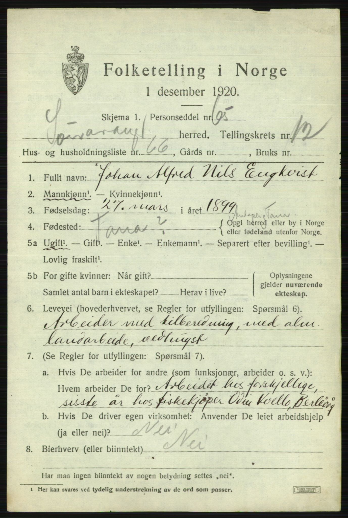 SATØ, 1920 census for Sør-Varanger, 1920, p. 10842