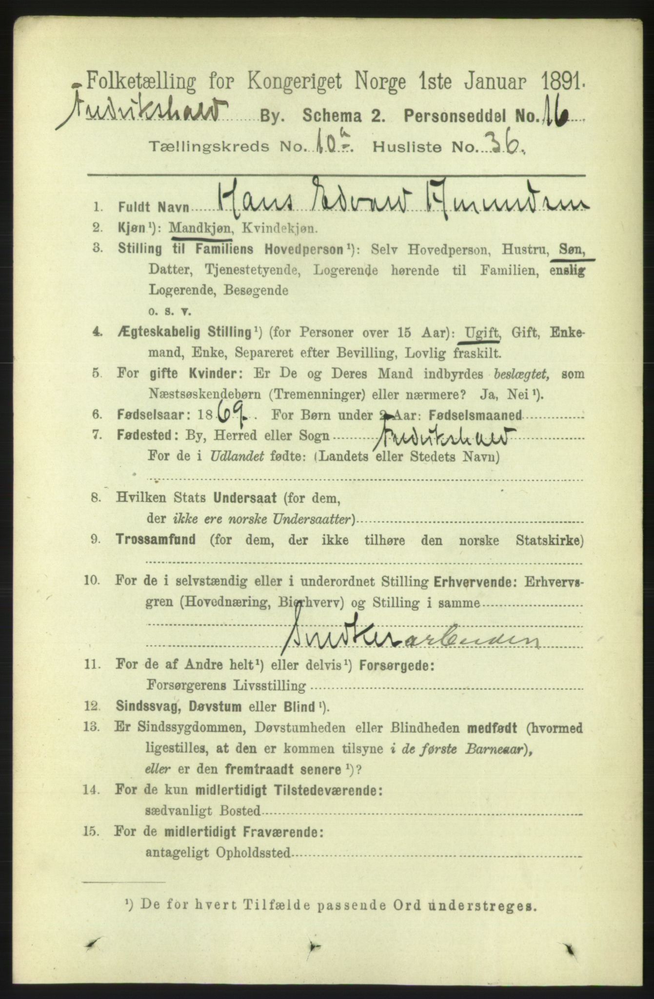 RA, 1891 census for 0101 Fredrikshald, 1891, p. 7340