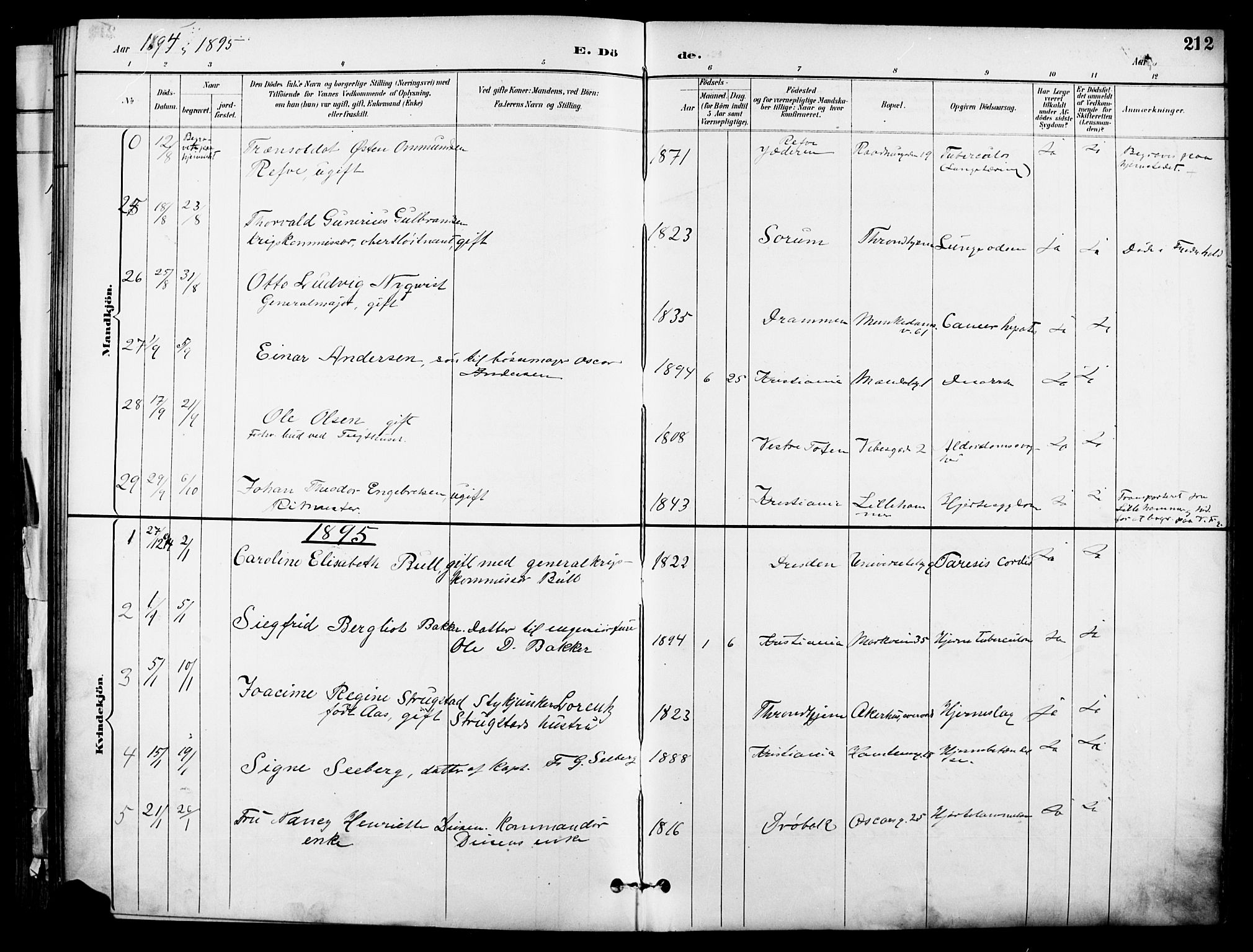 Garnisonsmenigheten Kirkebøker, SAO/A-10846/F/Fa/L0013: Parish register (official) no. 13, 1894-1904, p. 212