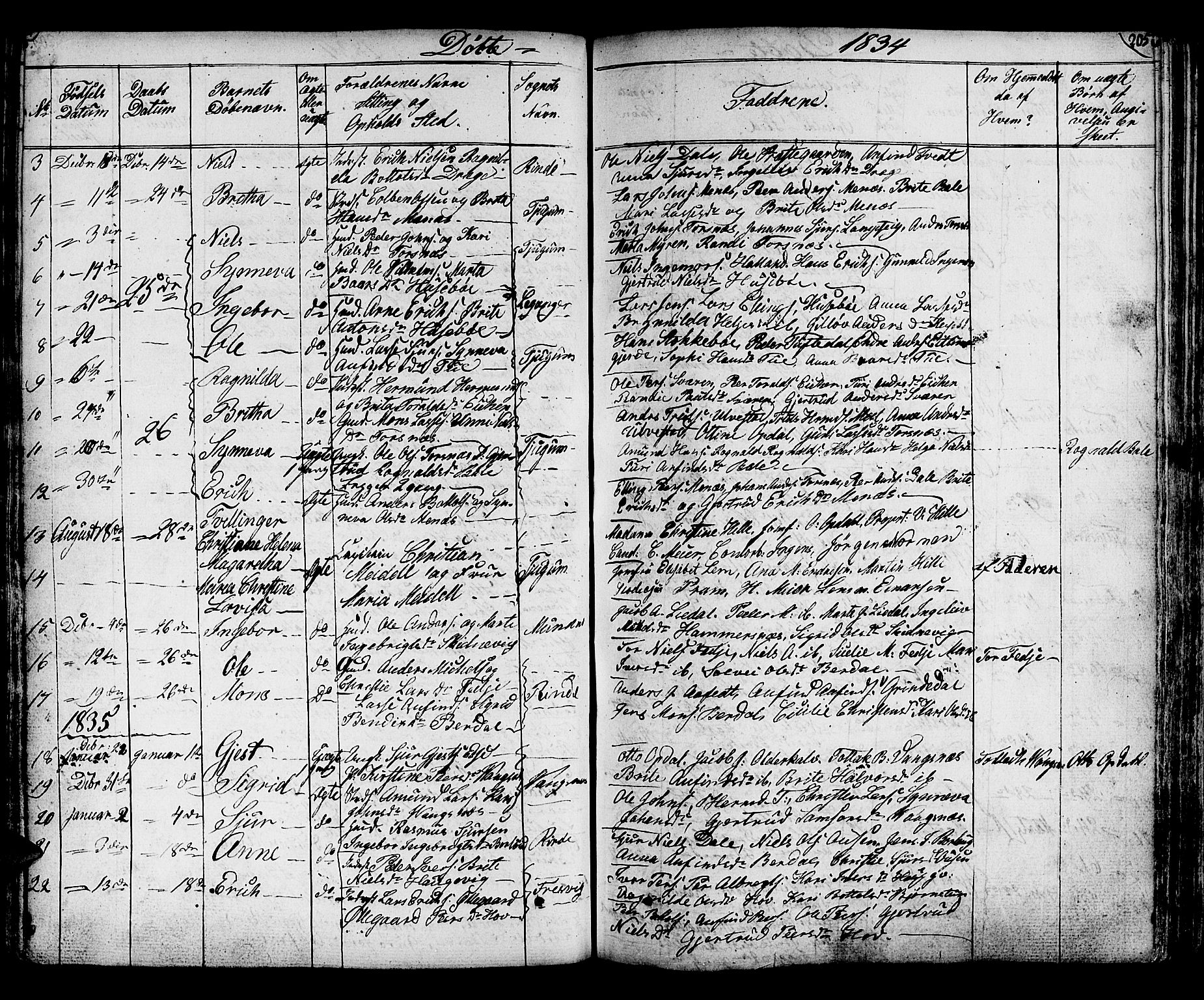 Leikanger sokneprestembete, AV/SAB-A-81001/H/Haa/Haaa/L0006: Parish register (official) no. A 6, 1810-1838, p. 205