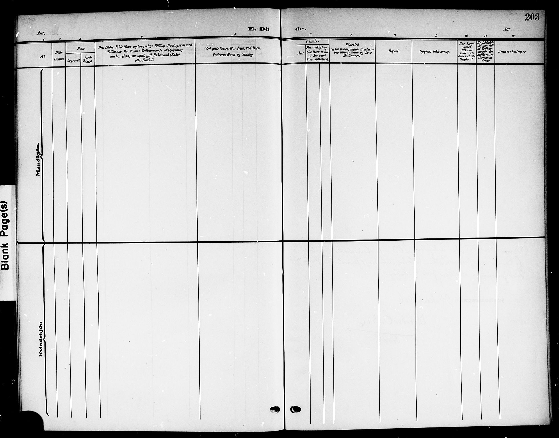 Solum kirkebøker, SAKO/A-306/G/Gb/L0005: Parish register (copy) no. II 5, 1905-1914, p. 203