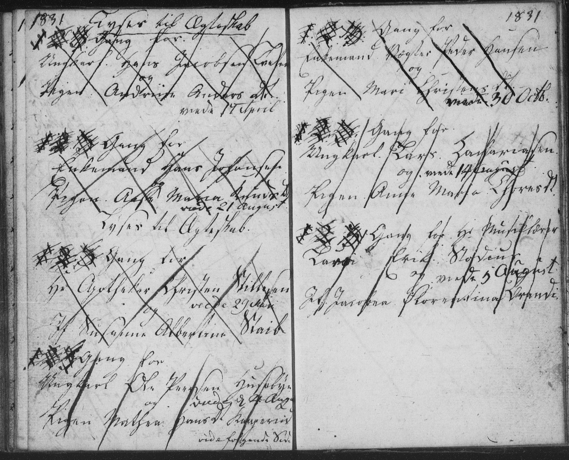 Bragernes kirkebøker, AV/SAKO-A-6/H/Ha/L0001: Banns register no. 1, 1817-1831